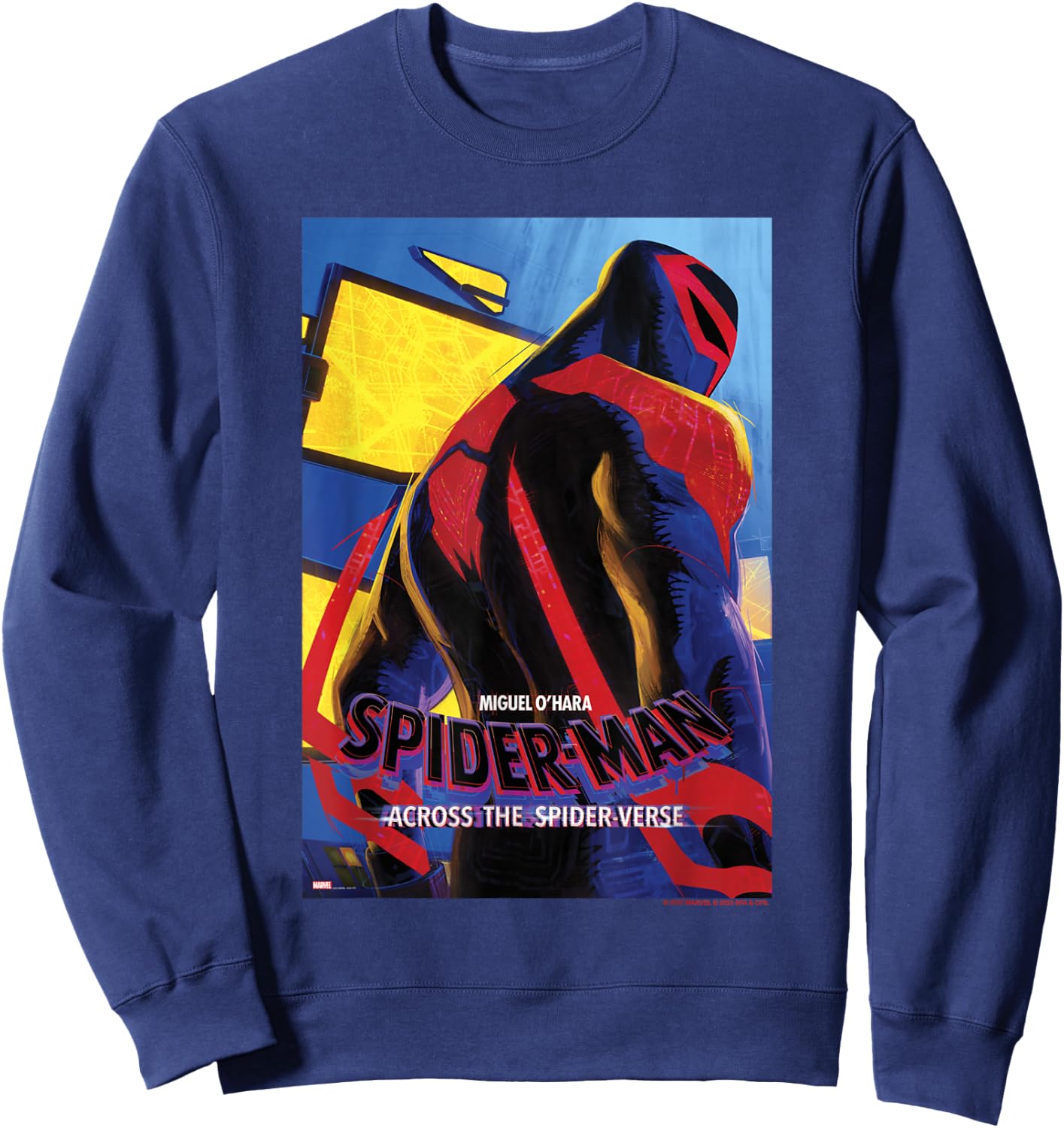Marvel Spider-Man Across The Spider-Verse Part 1 Miguel Back Sweatshirt - Sweatshirt | Navy