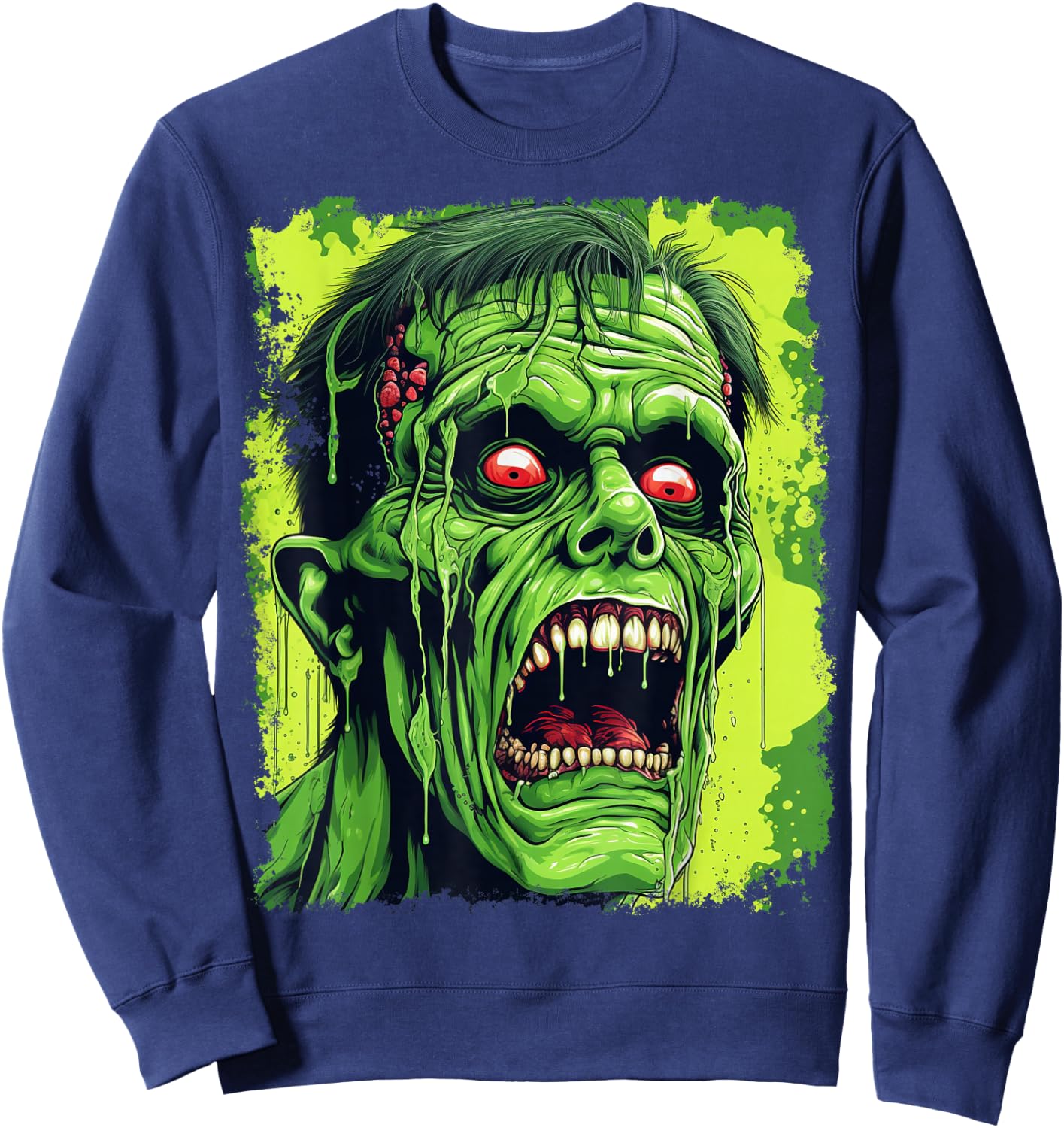 Classic Horror Green Zombie Sweatshirt - Sweatshirt | Navy