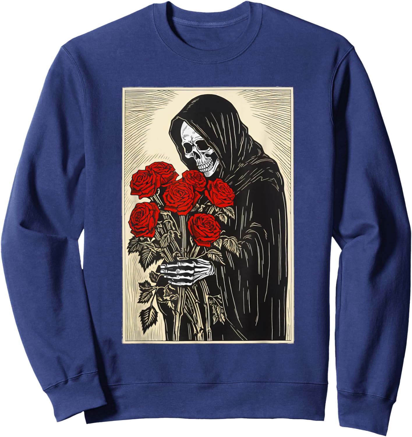 Grim Reaper Smelling The Roses Sweatshirt - Sweatshirt | Navy