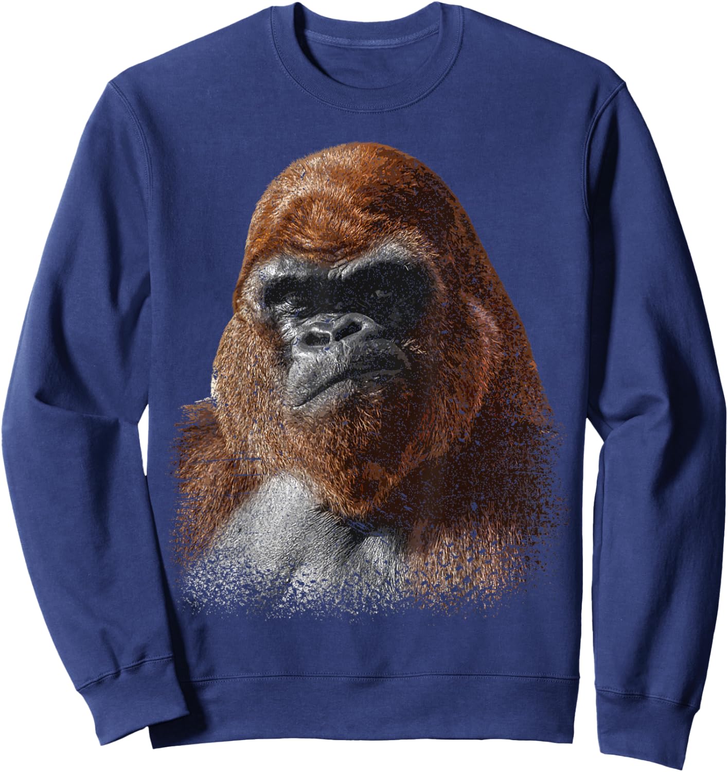 Cool Gorilla Art Boys Kids Toddlers Ape Wildlife Zoo Sweatshirt - Sweatshirt | Navy