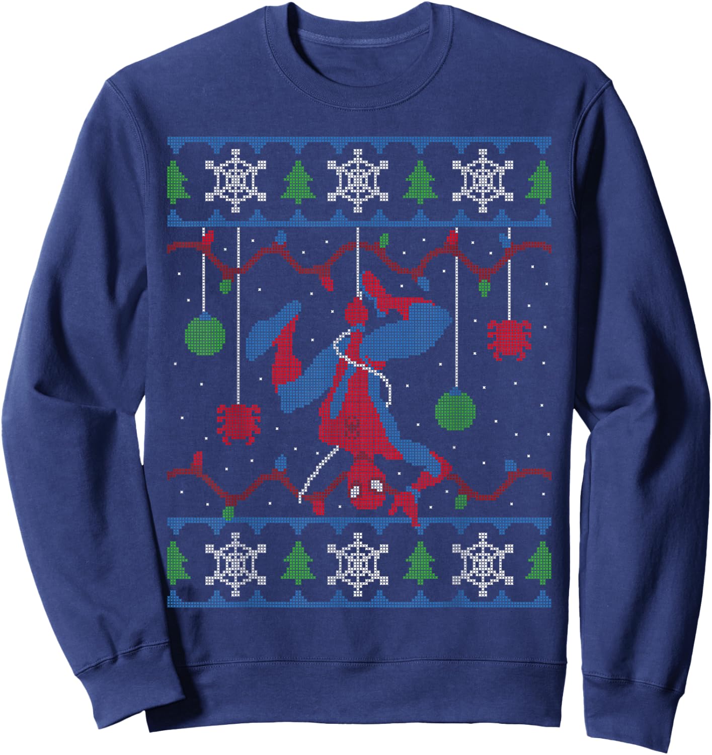 Marvel Spider-Man Upside Down Ugly Christmas Sweater Sweatshirt - Sweatshirt | Navy