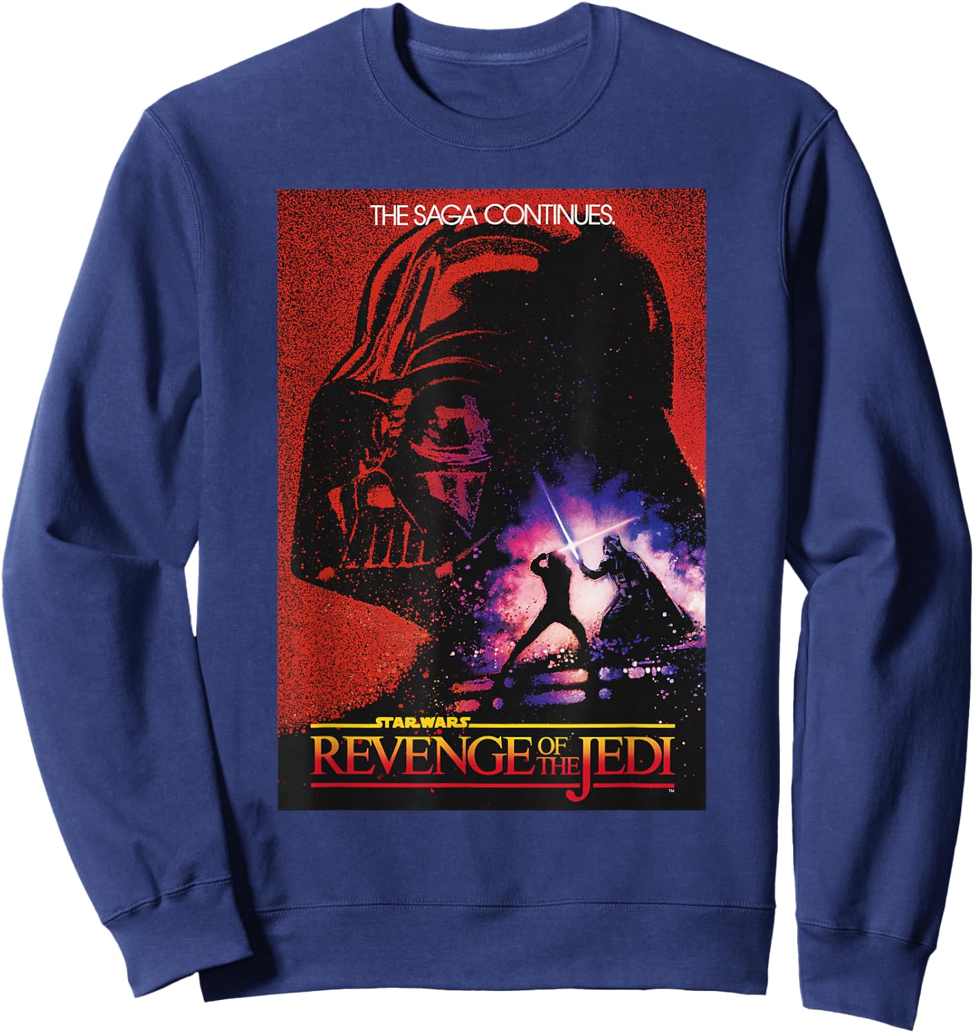 Star Wars: Return of the Jedi Darth Vader Background Poster Sweatshirt - Sweatshirt | Navy