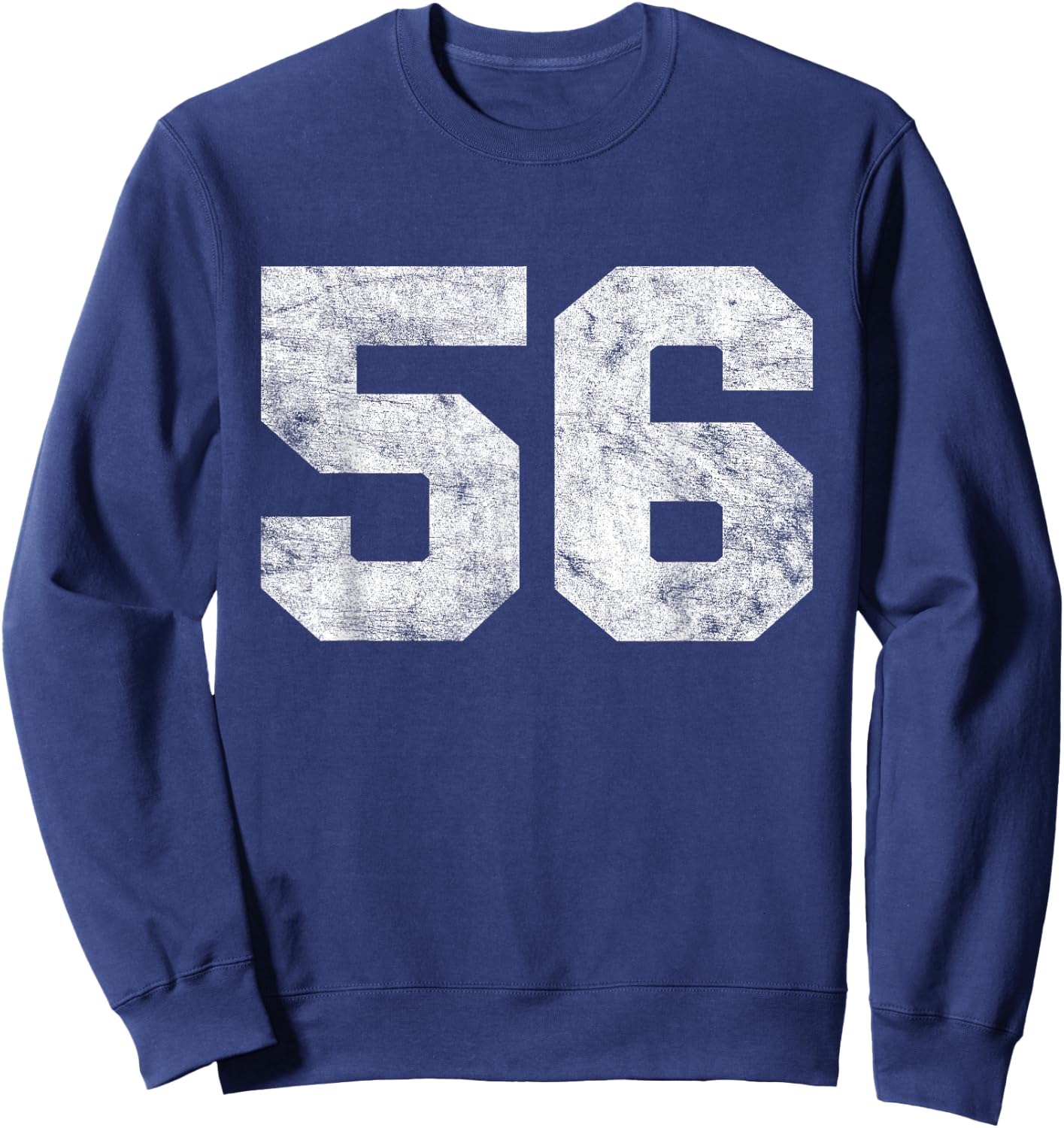 Vintage Lucky Number 56 Birthday Sports Player Team Athlete Sweatshirt - Sweatshirt | Navy