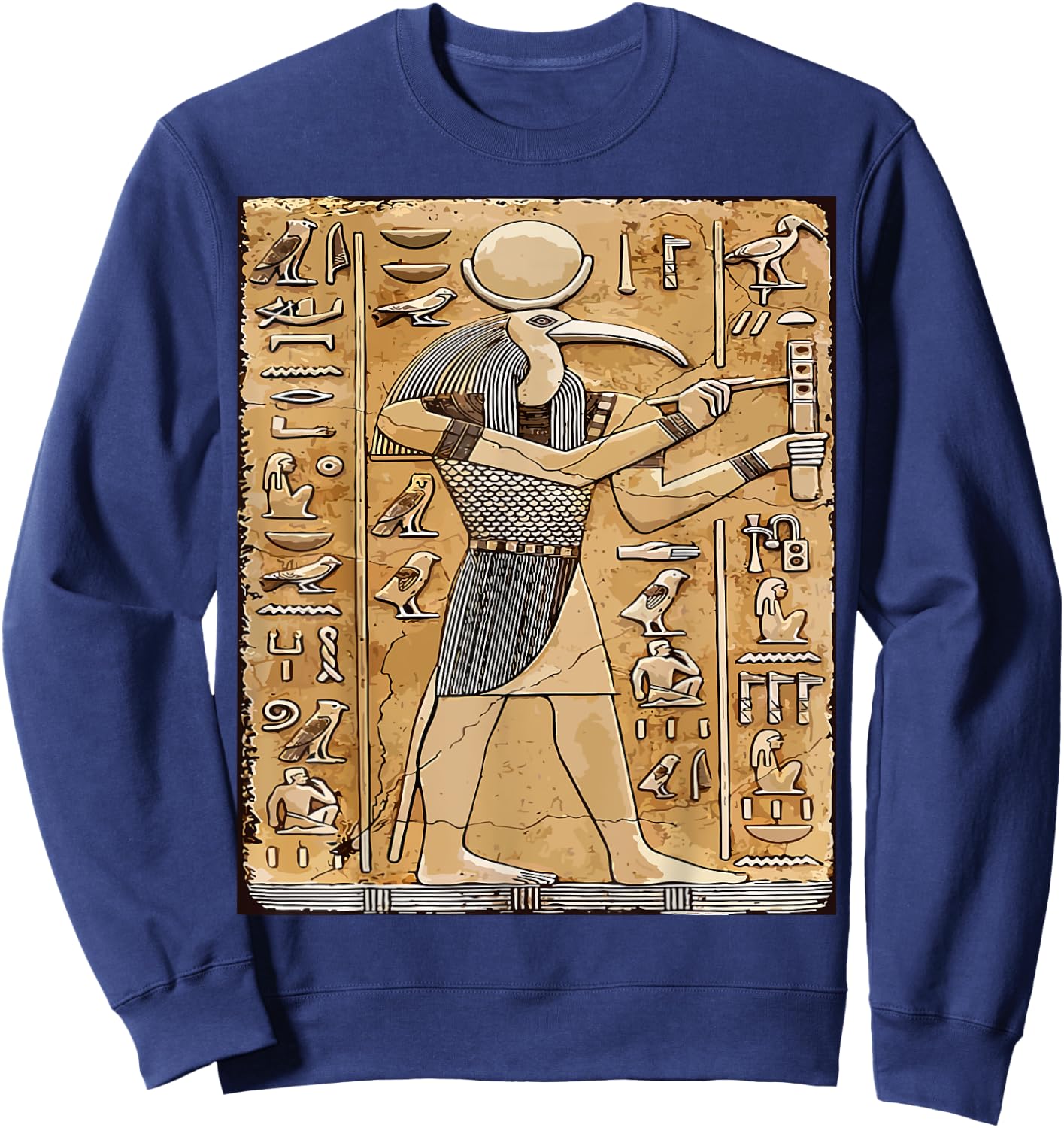 Djehuty | Egyptian God Of Moon | THOTH Sweatshirt - Sweatshirt | Navy