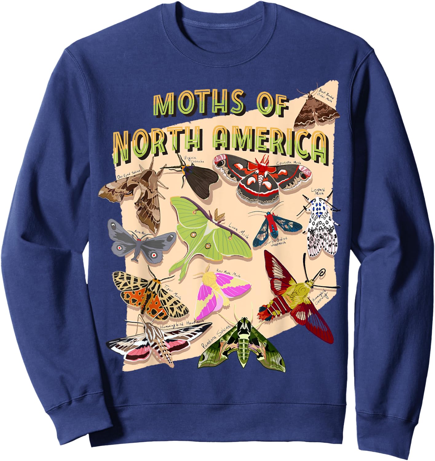 Moths of North America Sweatshirt - Sweatshirt | Navy