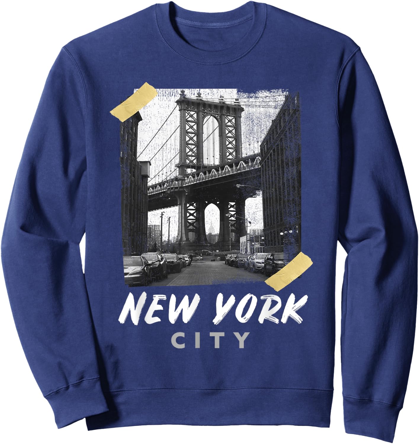 Nyc New York Souvenirs And Gifts -Adults Black Small New York City Graphic Sweatshirt - Sweatshirt | Navy