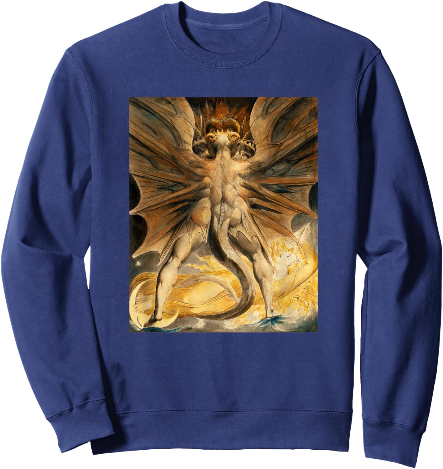 William Blake - The Dragon II - For Artists Sweatshirt - Sweatshirt | Navy