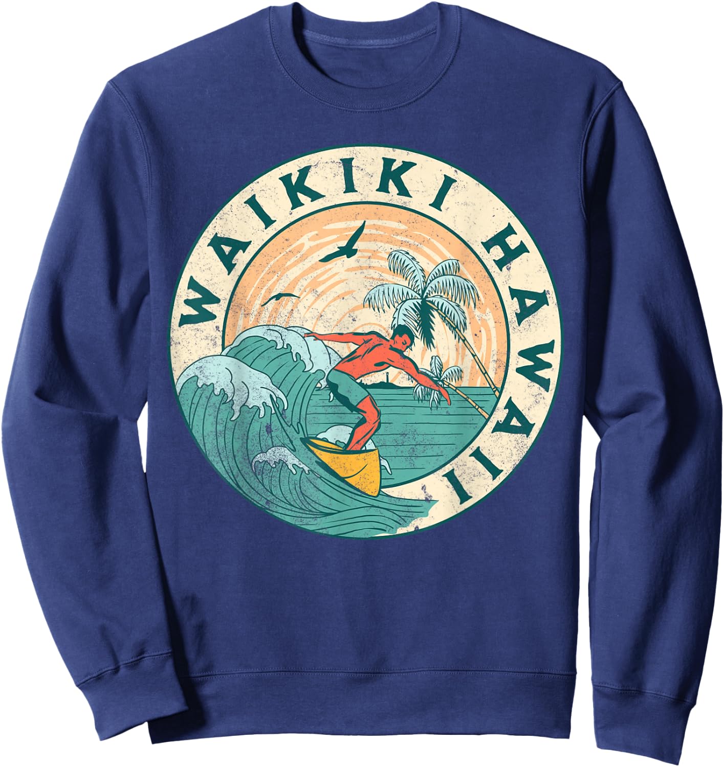 Waikiki Hawaii Sweatshirt - Sweatshirt | Navy