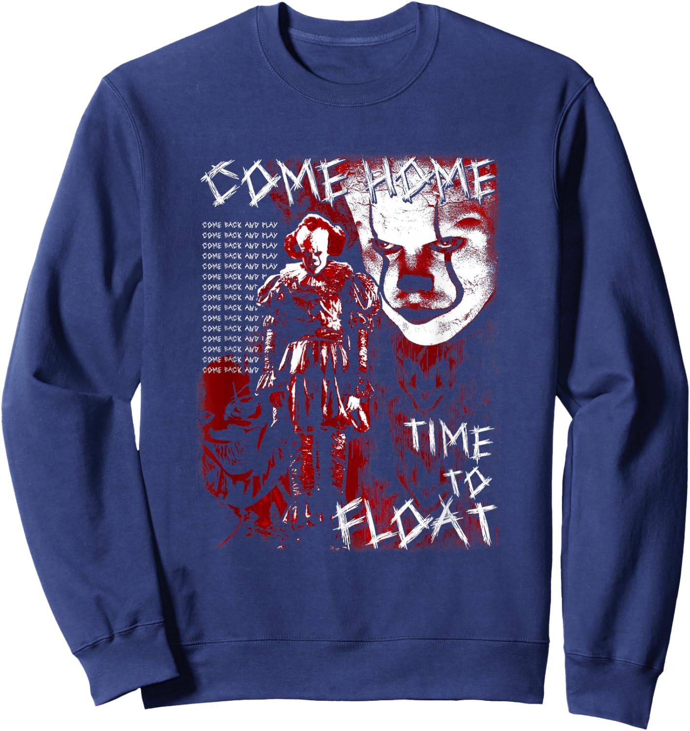 IT: Chapter Two Pennywise Time To Float Halloween Sweatshirt - Sweatshirt | Navy