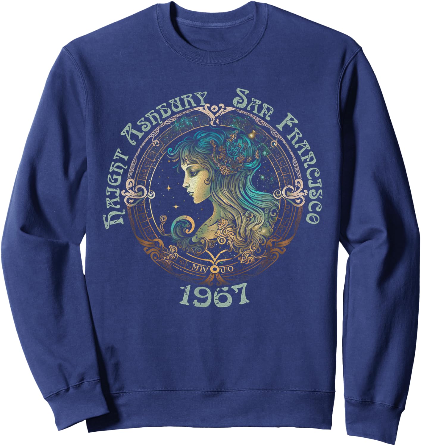 Haight Ashbury San Fransisco 1967 Bohemian Hippie 60s Sweatshirt - Sweatshirt | Navy