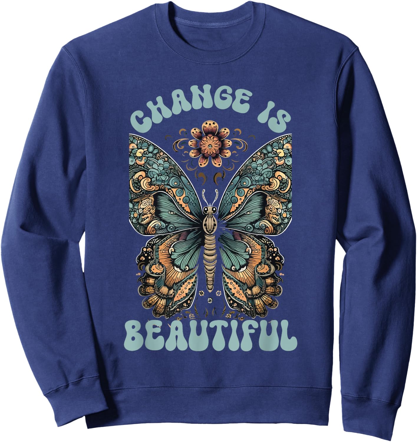 Metamorphosis Entomology Insects Cute Butterfly Souvenir Sweatshirt - Sweatshirt | Navy