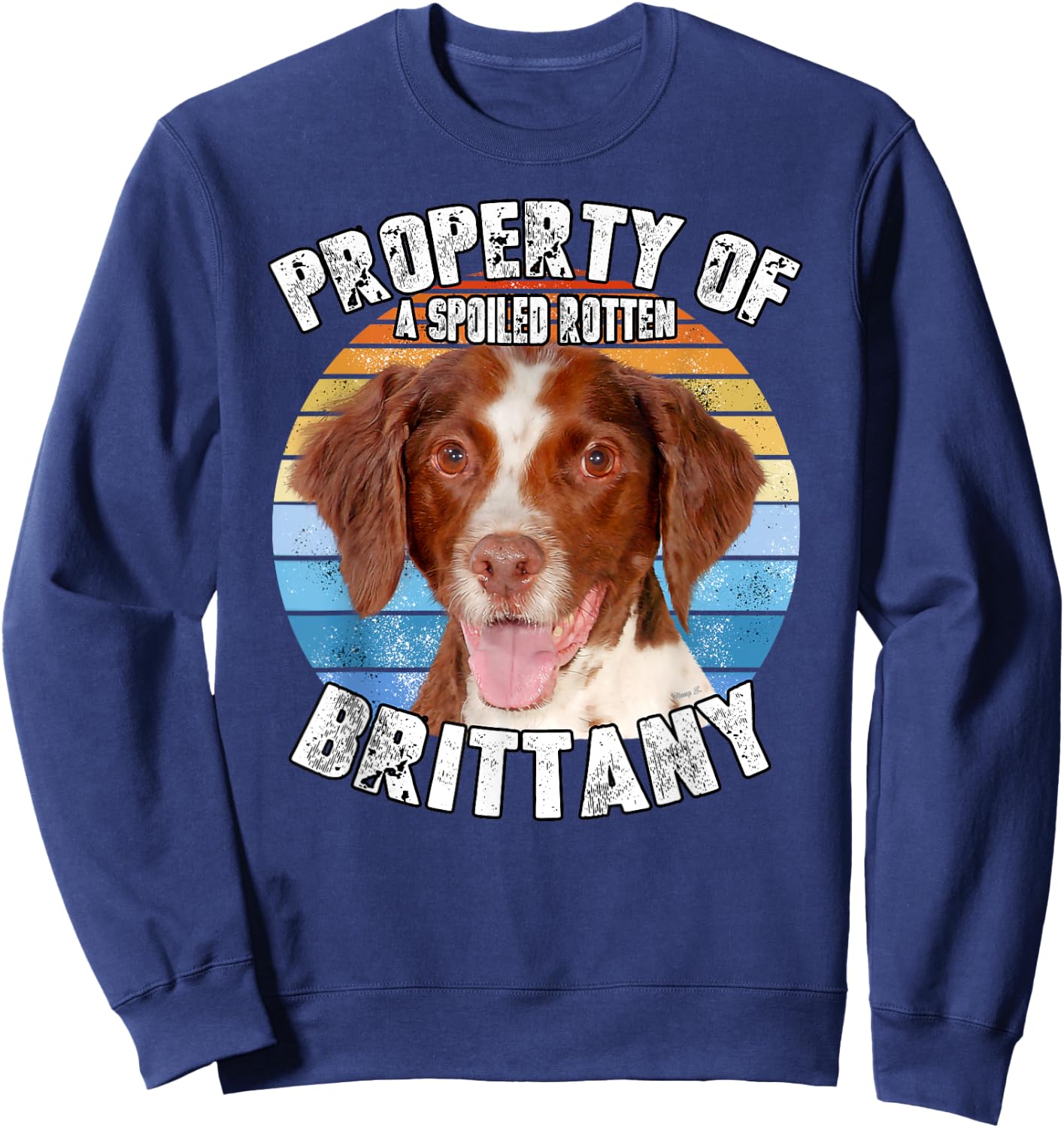 Brittany Spaniel Property Of Sweatshirt - Sweatshirt | Navy