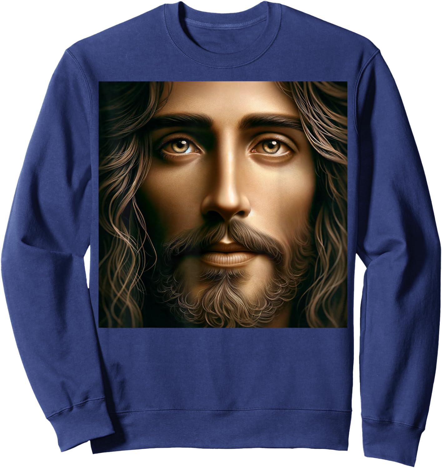 Jesus' Face Sweatshirt - Sweatshirt | Navy