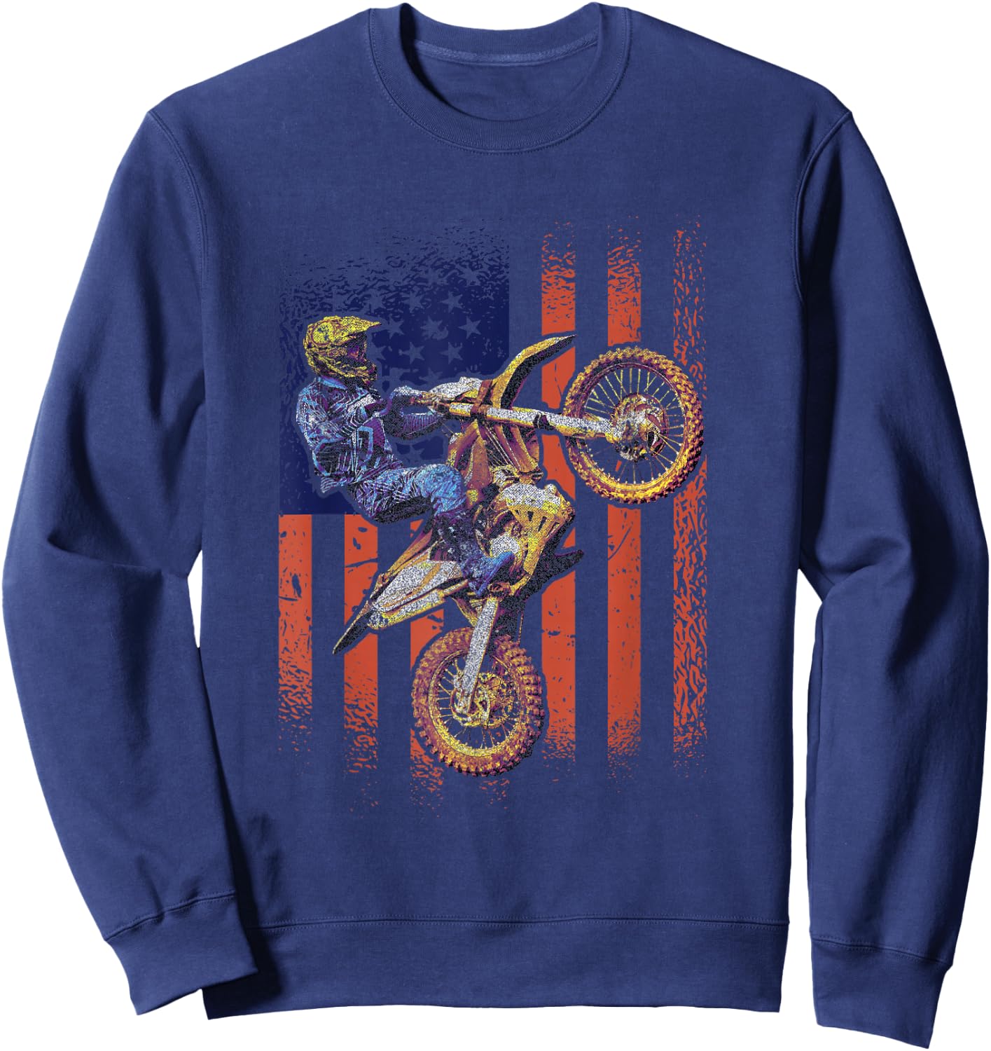 Supercross Dirt Bike Racing Sweatshirt - Sweatshirt | Navy