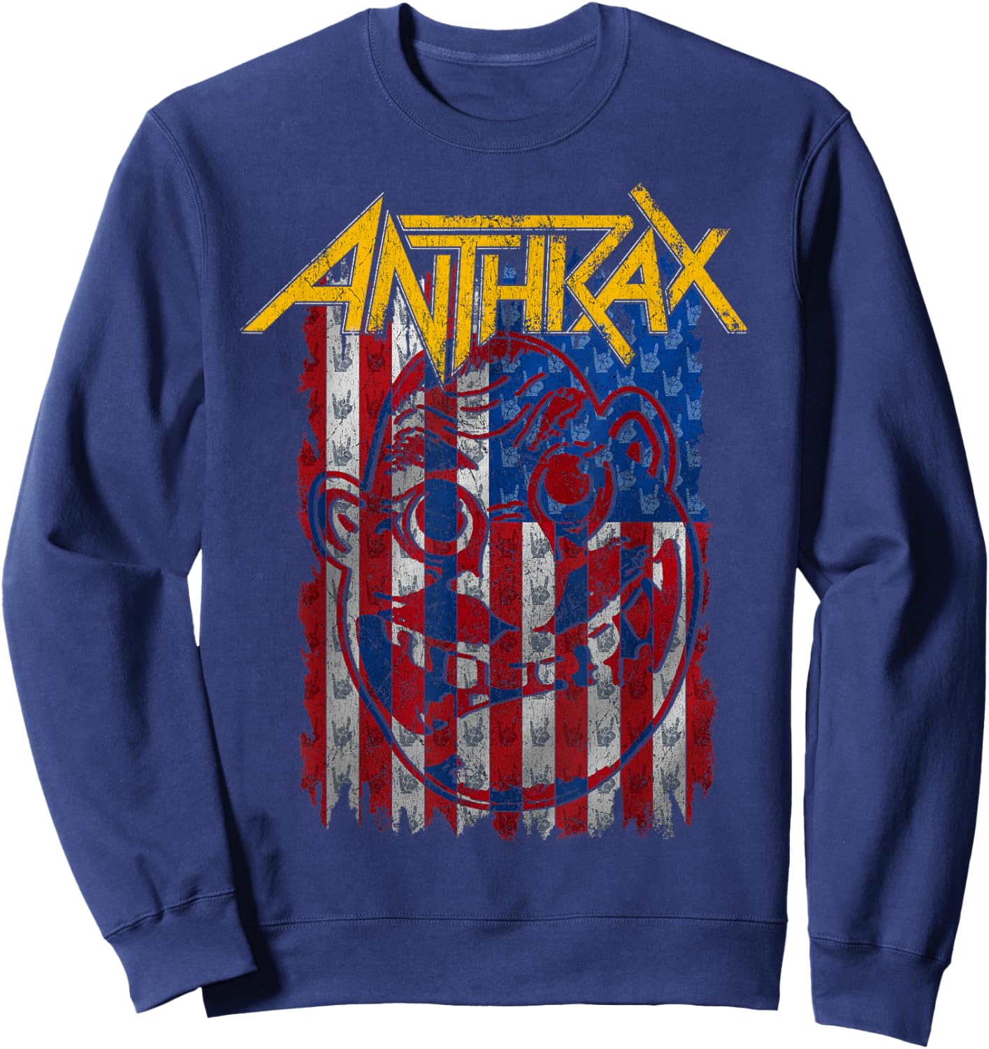 Anthrax – Flag Sweatshirt - Sweatshirt | Navy