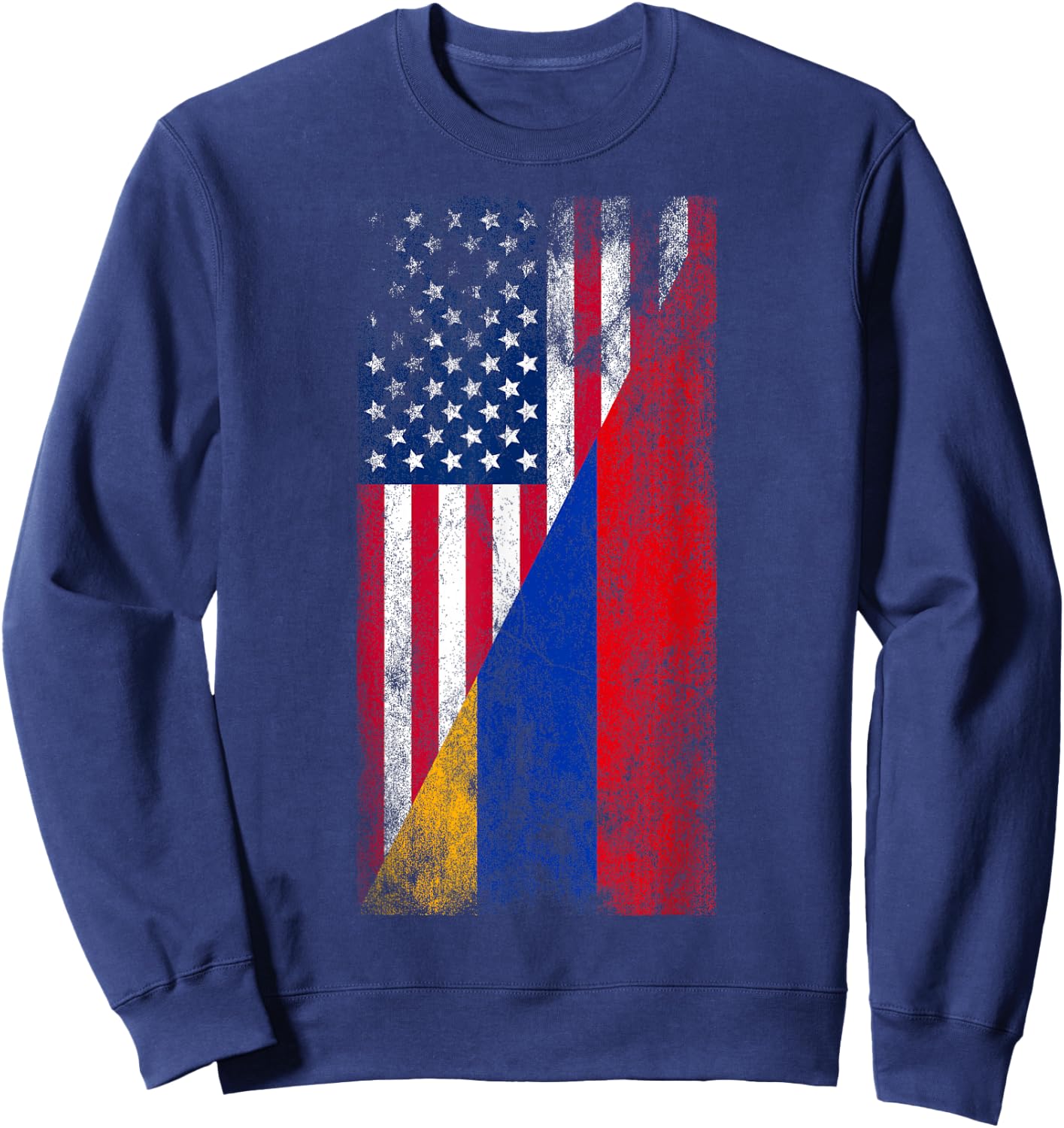 USA & Armenia Flags - United States of America, Armenian Sweatshirt - Sweatshirt | Navy