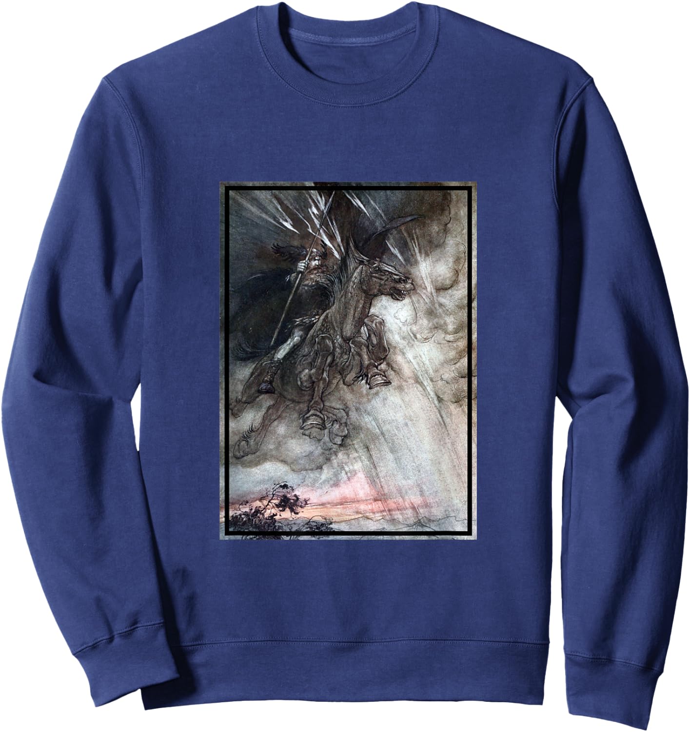 King Wotan - Rhinegold and the Valkyries Illustration Sweatshirt - Sweatshirt | Navy