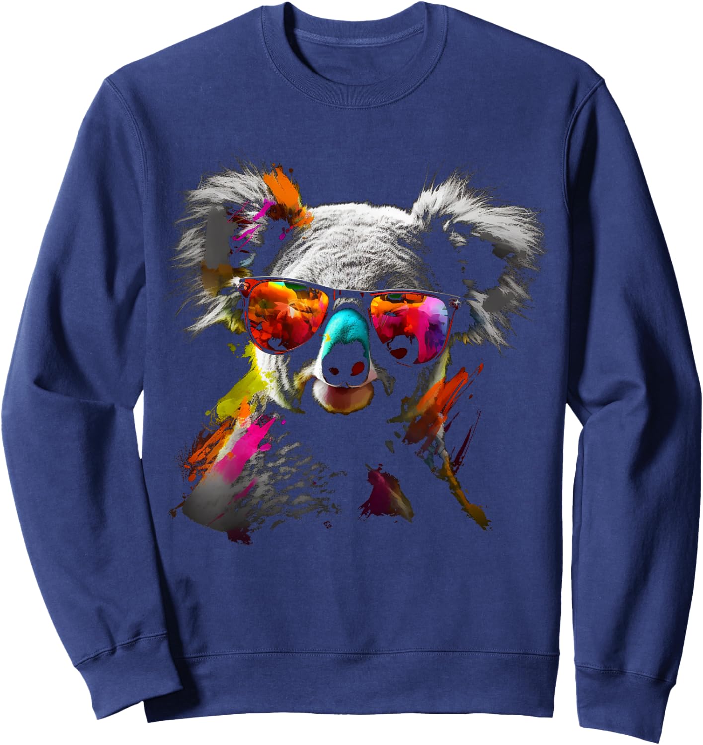 Koala Sunglasses Colourful Animal Design Art Animal Koala Sweatshirt - Sweatshirt | Navy