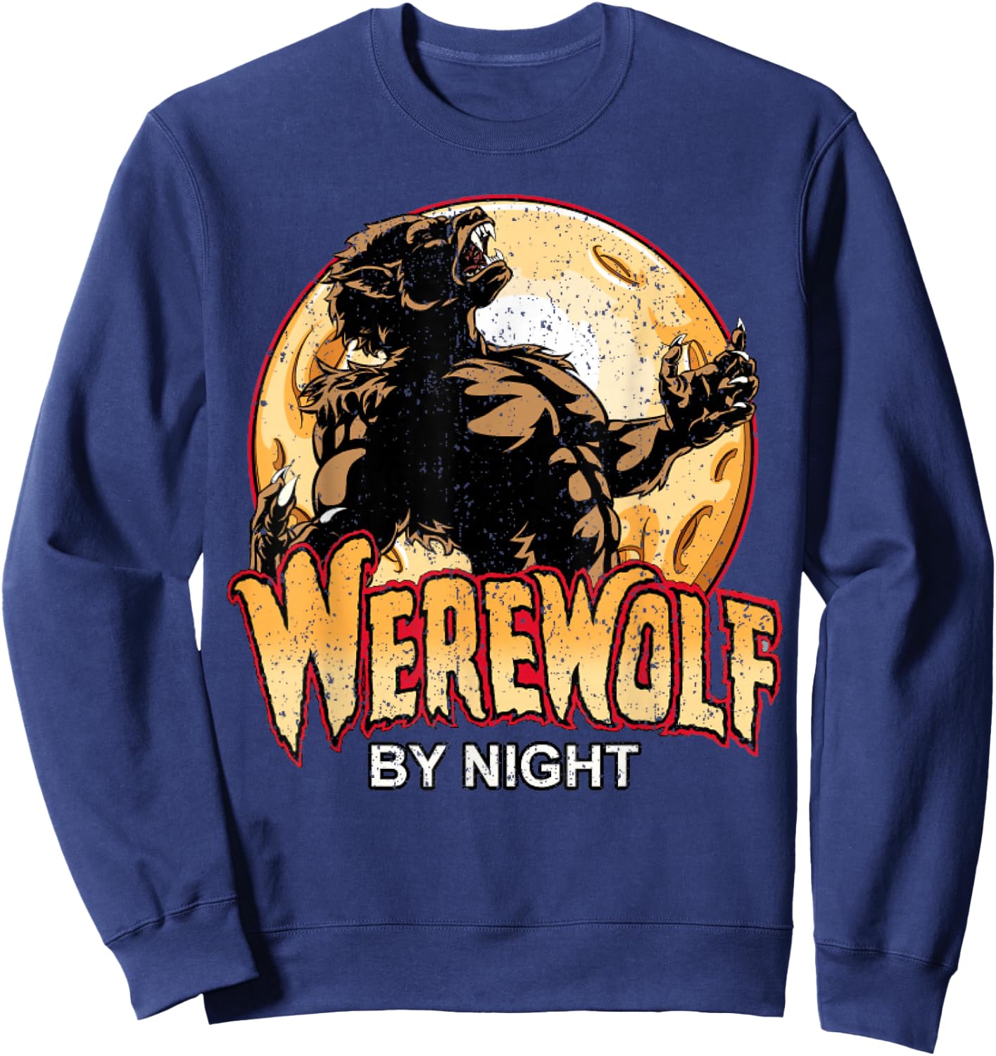 Vintage Werewolf By Night Sweatshirt - Sweatshirt | Navy