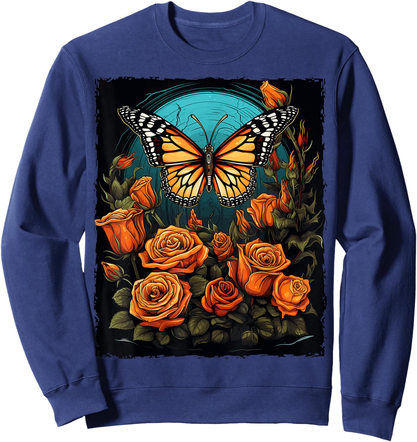 Monarch Butterfly Halloween Sweatshirt - Sweatshirt | Navy