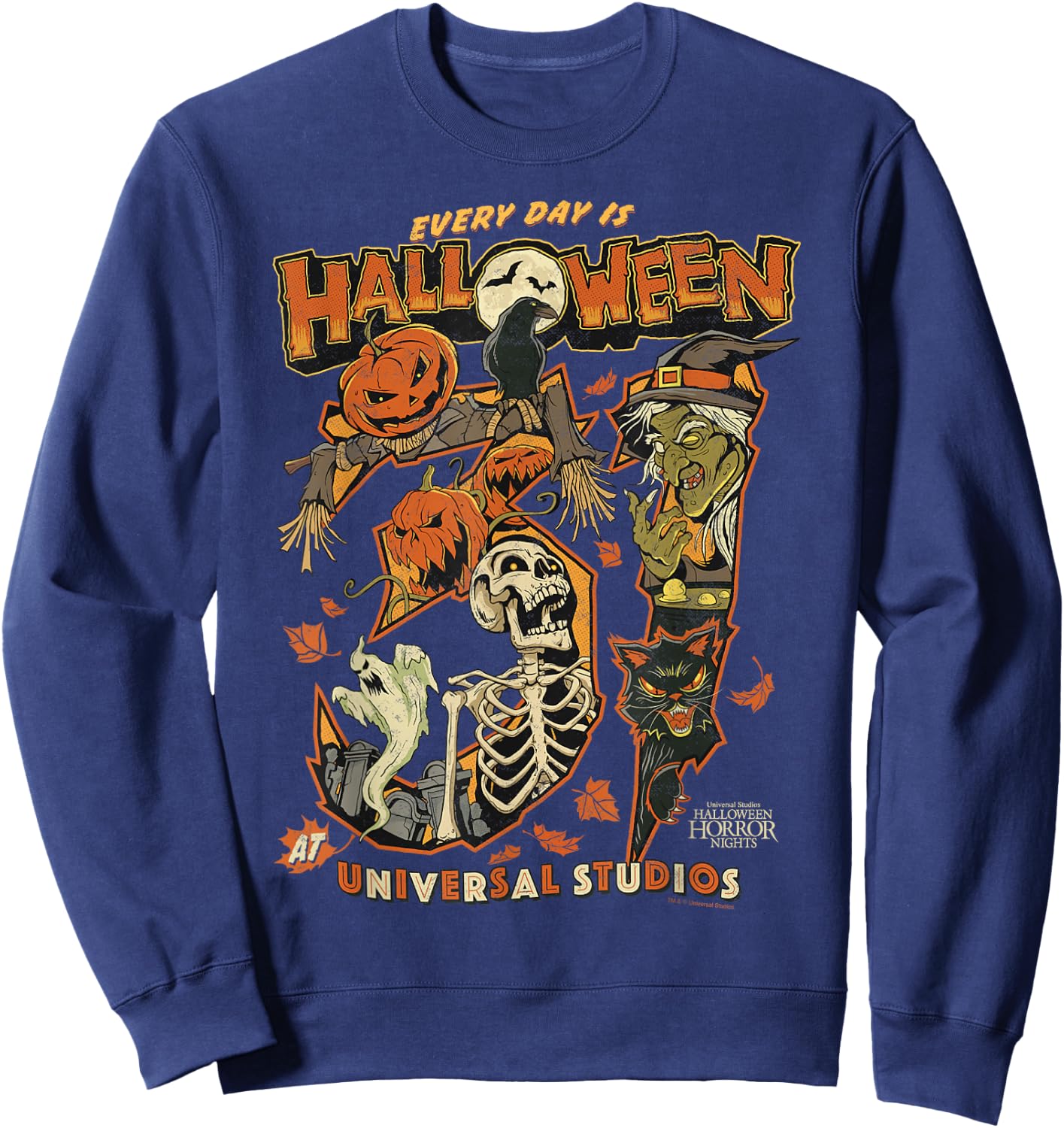 Halloween Horror Nights HHN Every Day is Halloween Sweatshirt - Sweatshirt | Navy