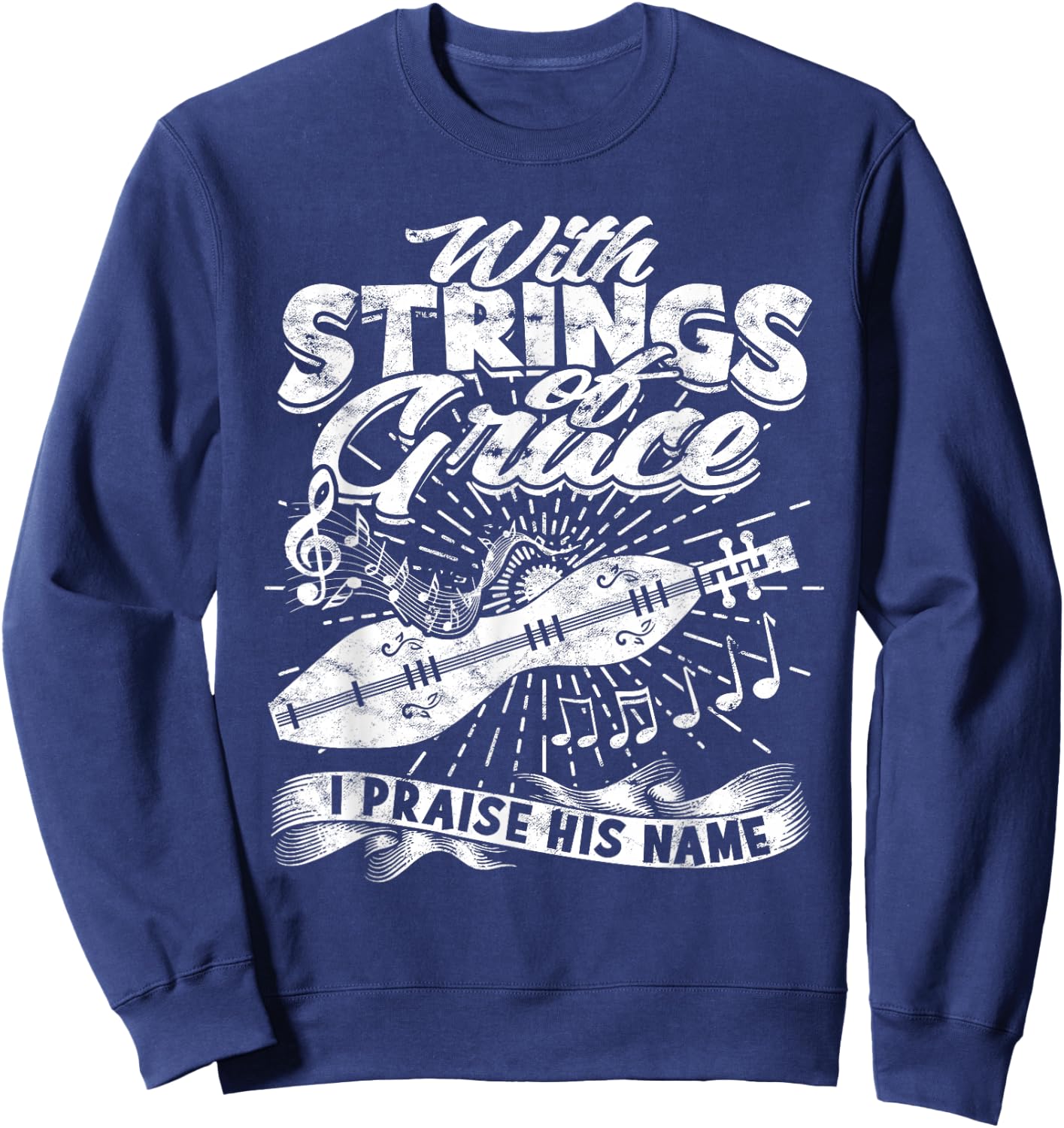 Dulcimer Player Mountain Dulcimer Sweatshirt - Sweatshirt | Navy