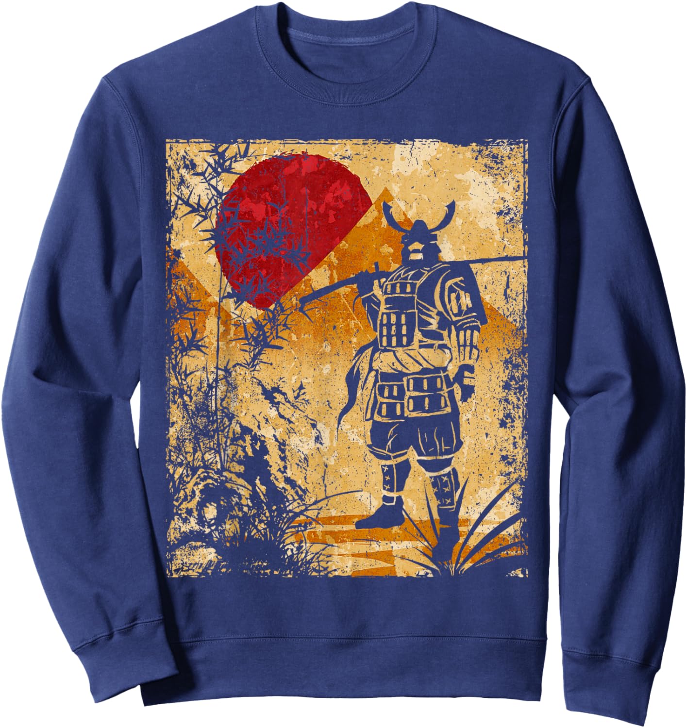 Samurai Japanese Art Vintage Fighter Retro Sweatshirt - Sweatshirt | Navy