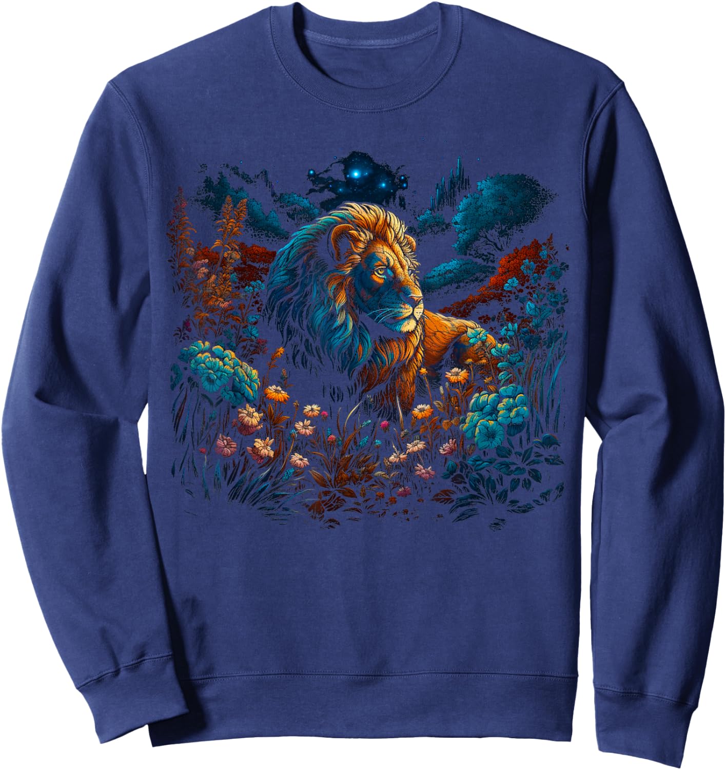 Mystical Lion Sweatshirt - Sweatshirt | Navy