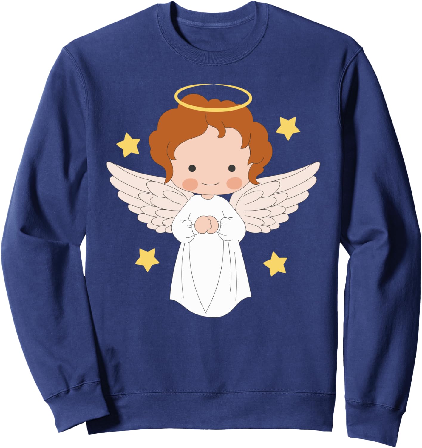 Angel Cosume Cute Angel Print Catholic Angels Sweatshirt - Sweatshirt | Navy
