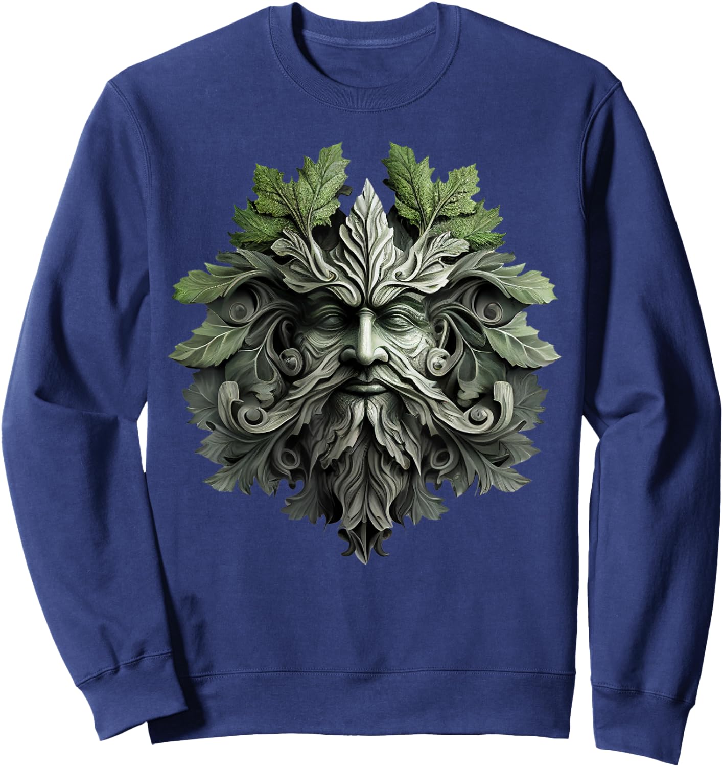Green Man Botanical Greenman Women Kids Gardeners Sweatshirt - Sweatshirt | Navy