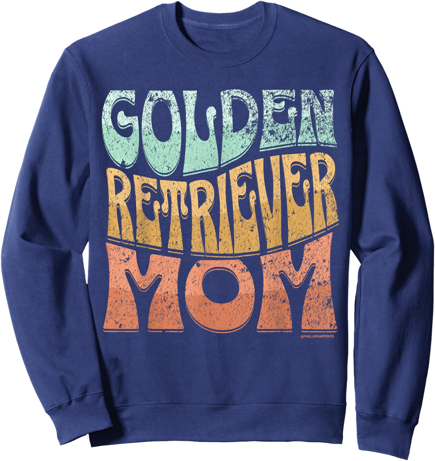 Golden Retriever Mom Vintage Dog Mom Women Sweatshirt - Sweatshirt | Navy