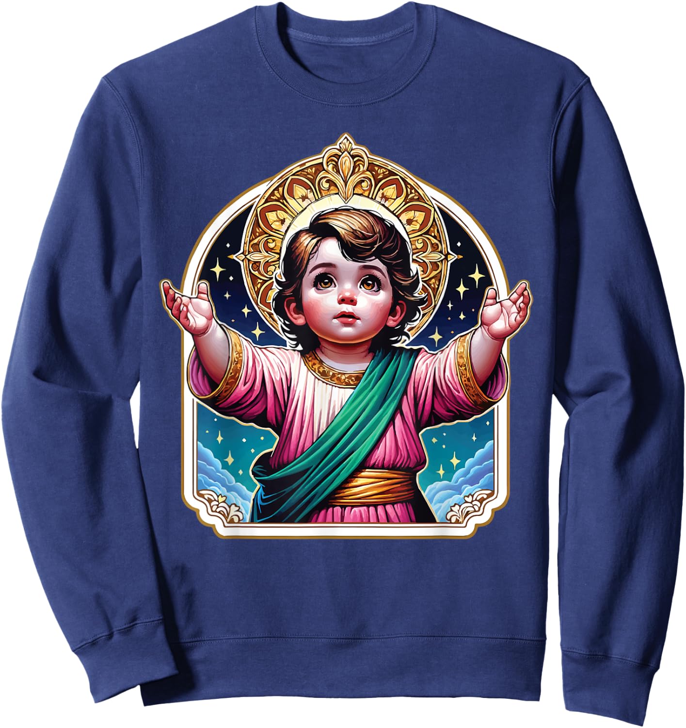 Divino Nino Jesus Catholic Sweatshirt - Sweatshirt | Navy
