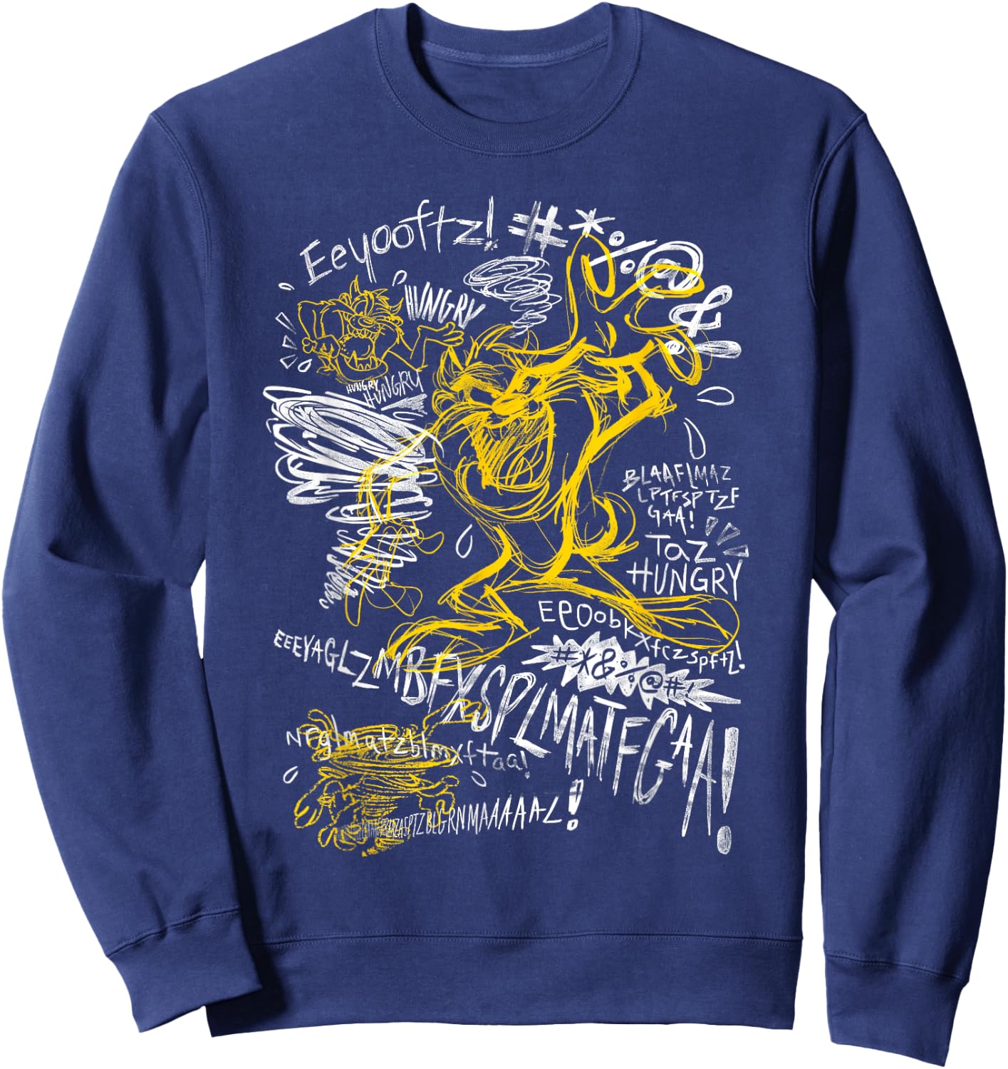 Tasmanian Devil Sketch Scribble Taz Sweatshirt - Sweatshirt | Navy