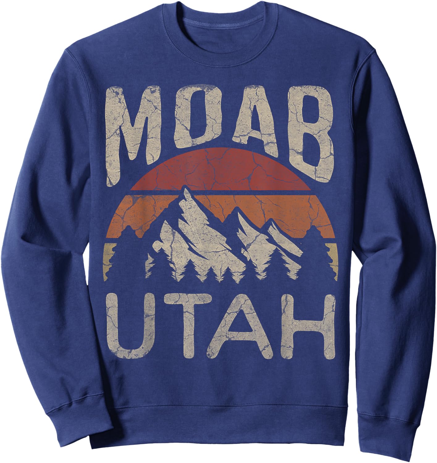 Moab Utah Nature Hiking Outdoors Sweatshirt - Sweatshirt | Navy