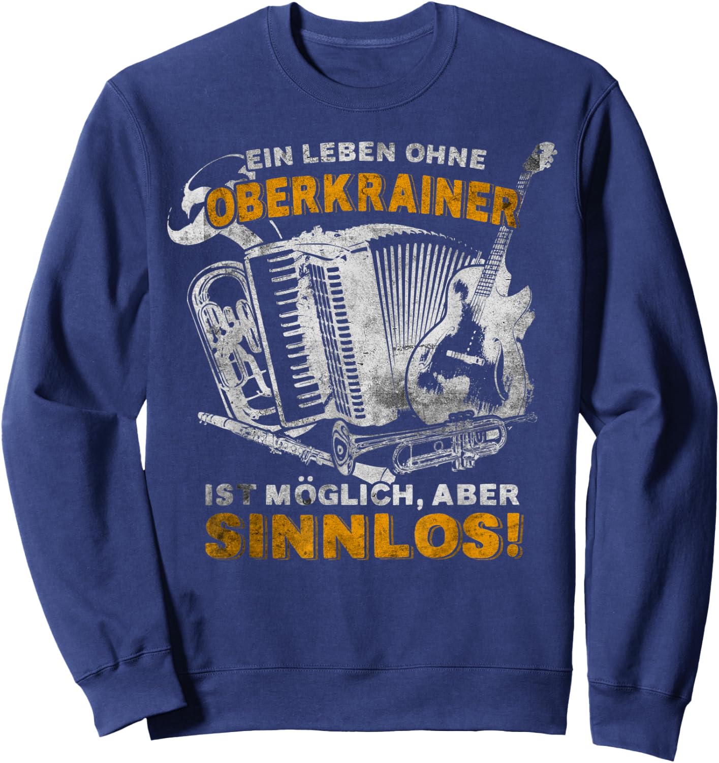 Vintage retro upper trainer music Sweatshirt - Sweatshirt | Navy