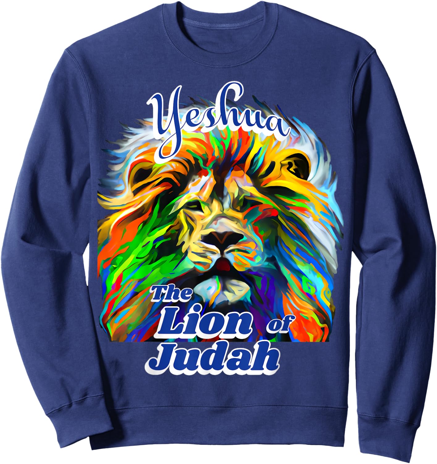 Yeshua, The Lion of Judah Sweatshirt - Sweatshirt | Navy