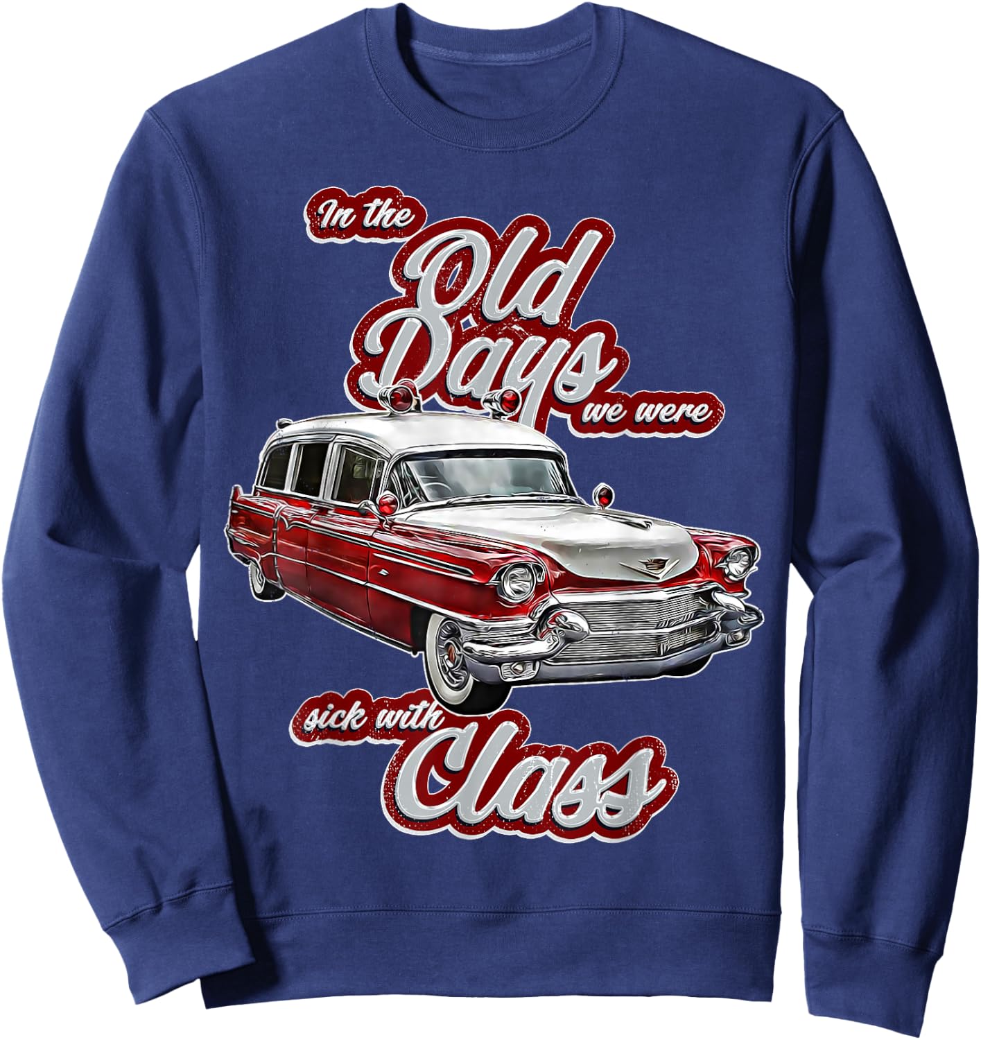 Miller,Meteor,Hotrod,Classic Ambulance car,Hearse1950s,1960s Sweatshirt - Sweatshirt | Navy