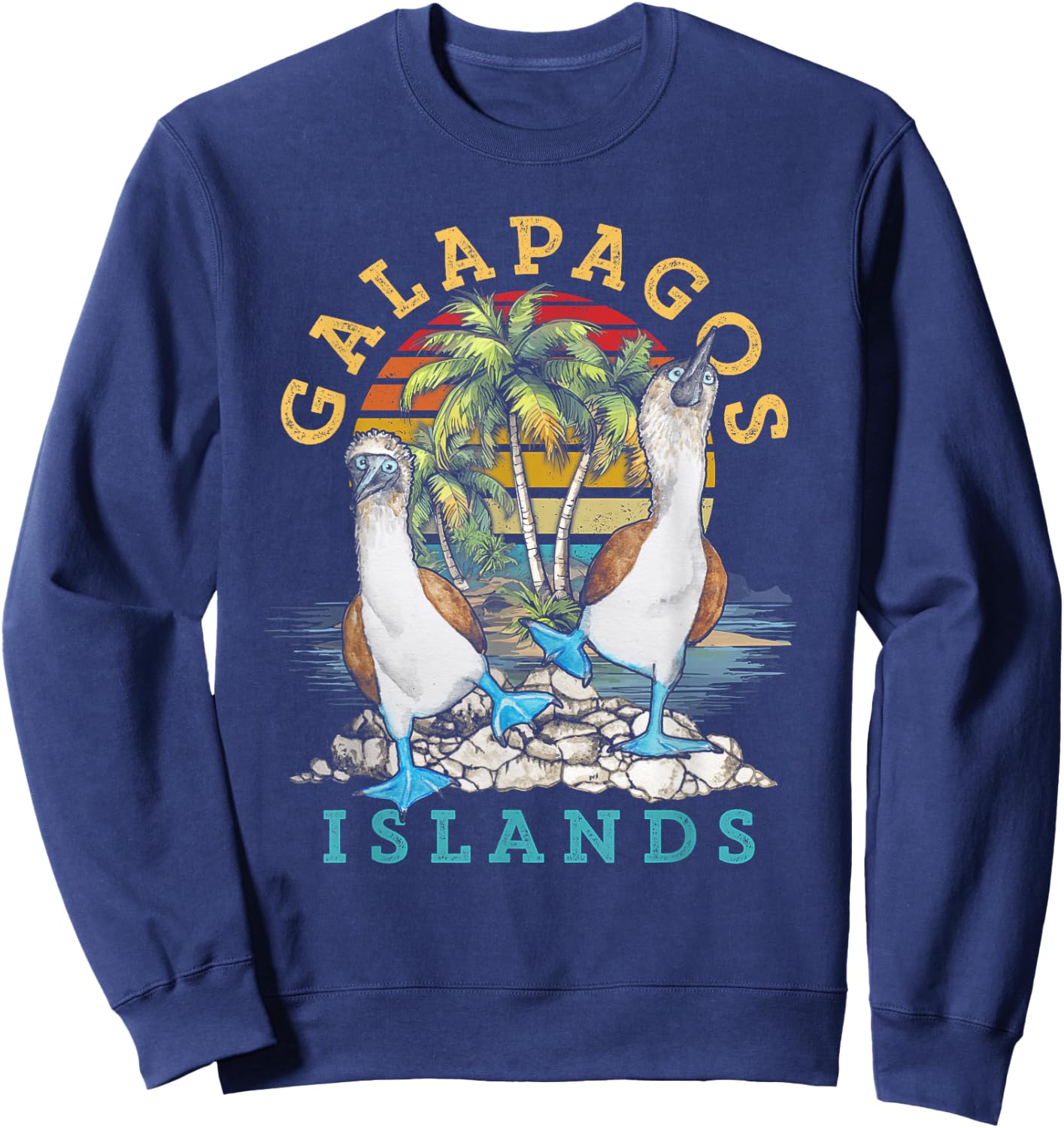 Seabirds Blue-footed Booby Bird Galapagos Island Alaska Sweatshirt - Sweatshirt | Navy