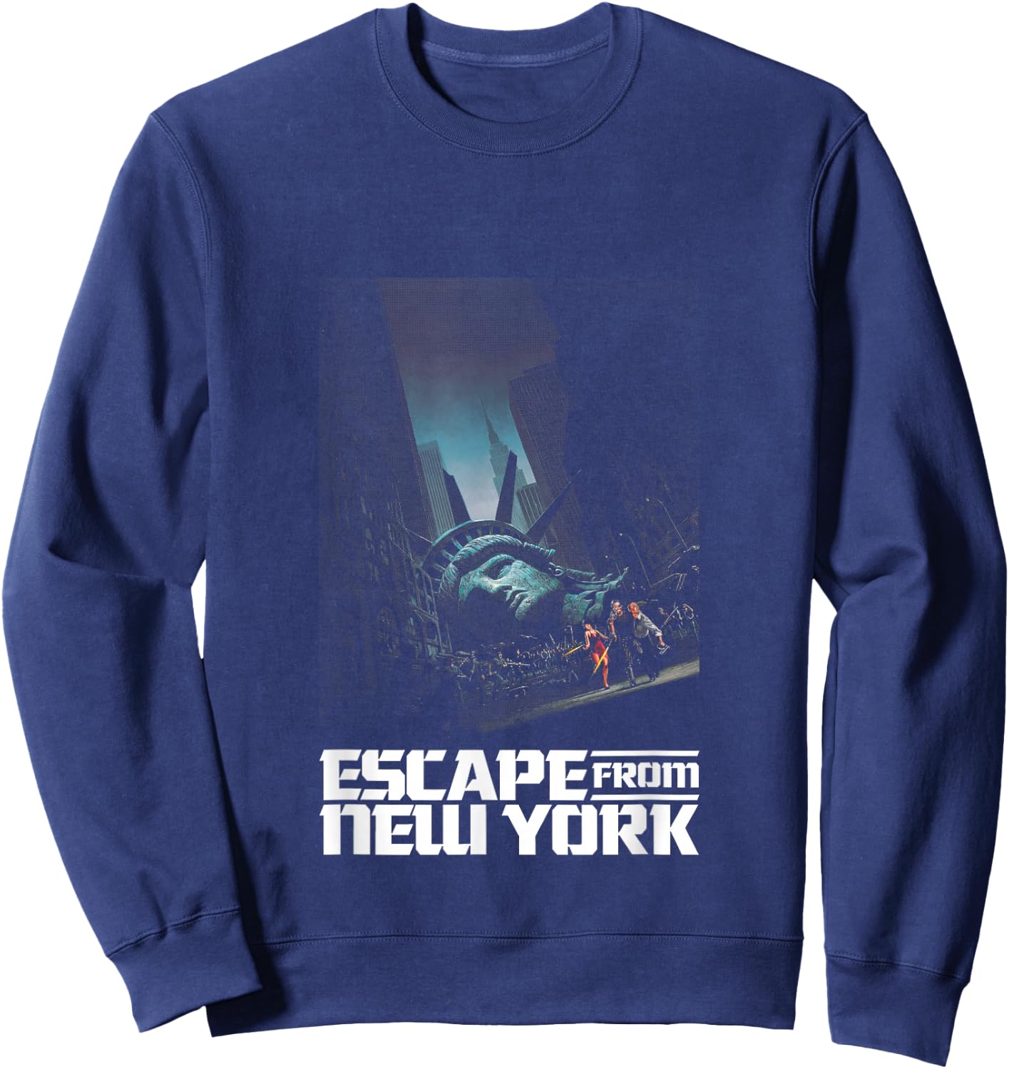 Escape From New York Fallen Statue Of Liberty Sweatshirt - Sweatshirt | Navy