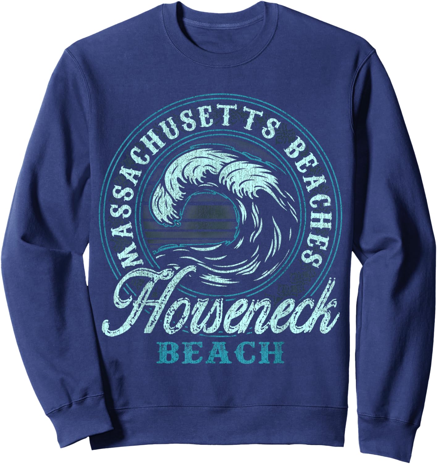 Horseneck Beach Retro Wave Circle Sweatshirt - Sweatshirt | Navy
