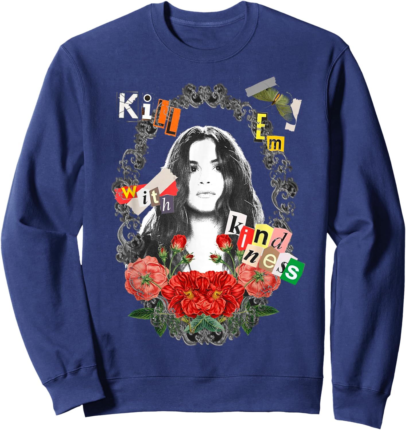 Official Selena Gomez Kill Them with Kindness Black Sweatshirt - Sweatshirt | Navy