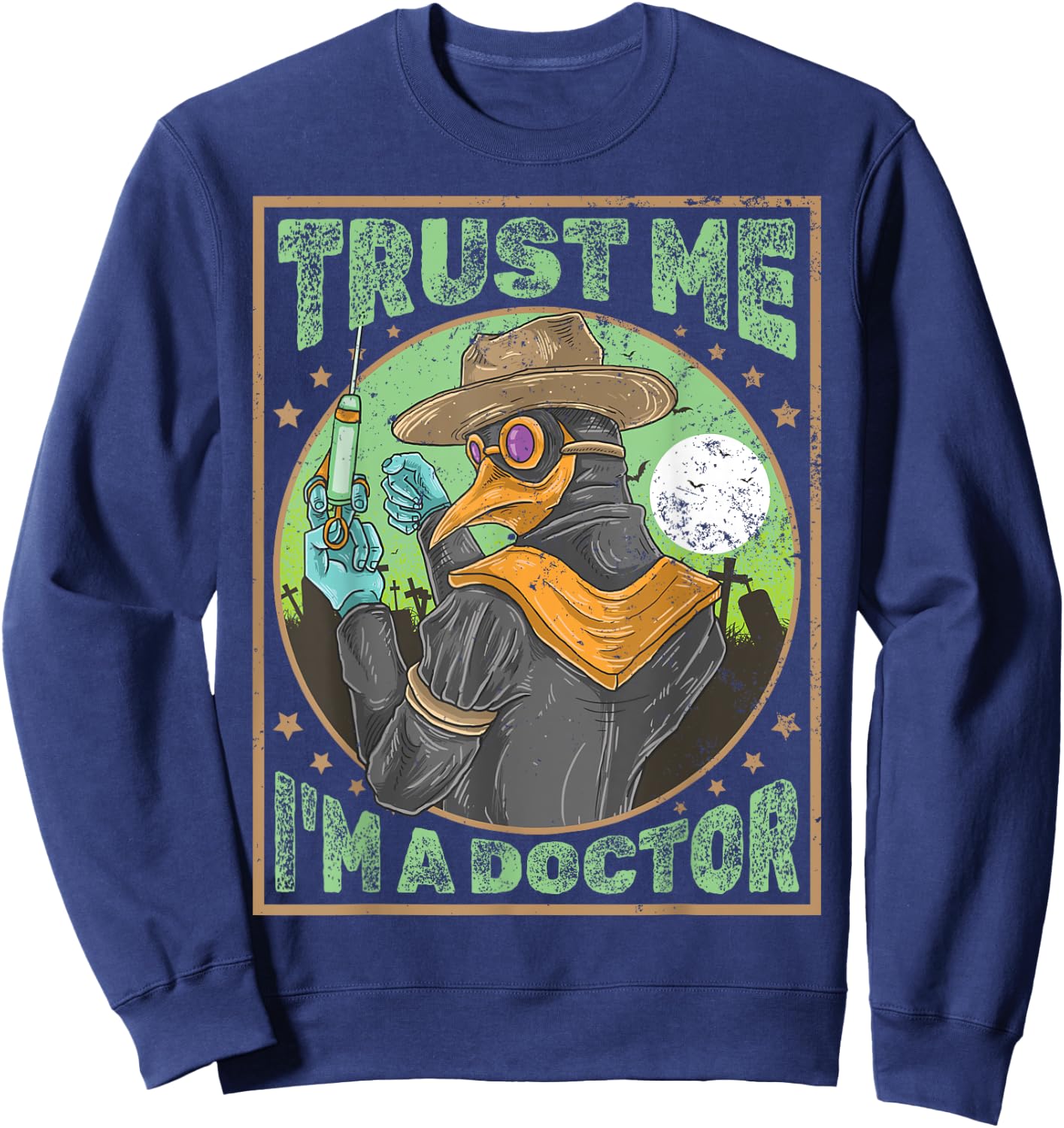 Horror Film Outfit For Film Festival Halloween Plague Doctor Sweatshirt - Sweatshirt | Navy
