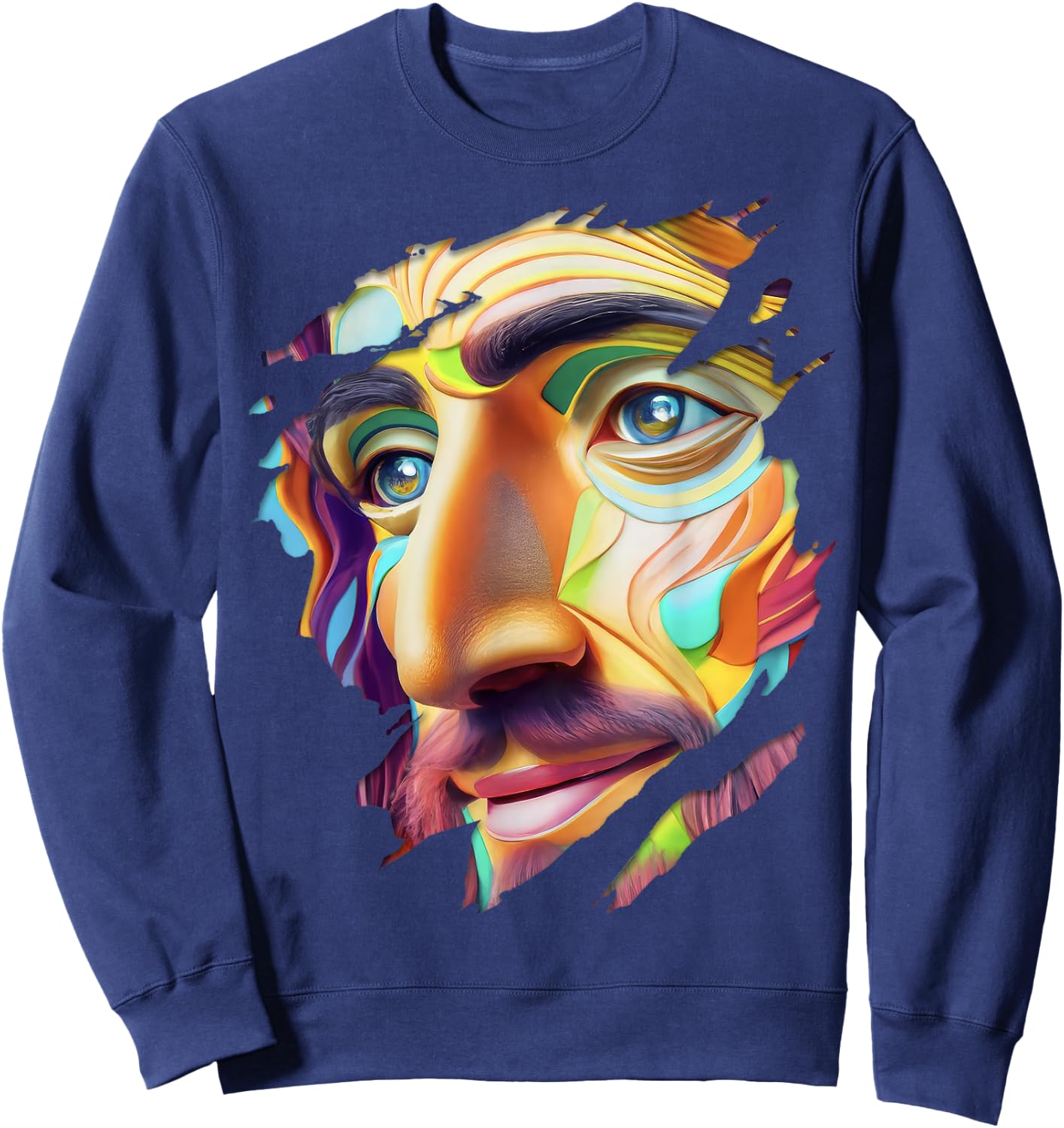 God Jesus Holy Spirit Yahweh Holy Bible Colorful Christian Sweatshirt - Sweatshirt | Navy