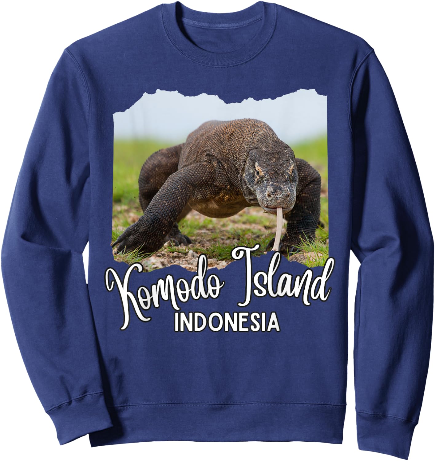 Komodo Island Indonesia / Komodo Island Komodo Dragon Sweatshirt - Sweatshirt | Navy