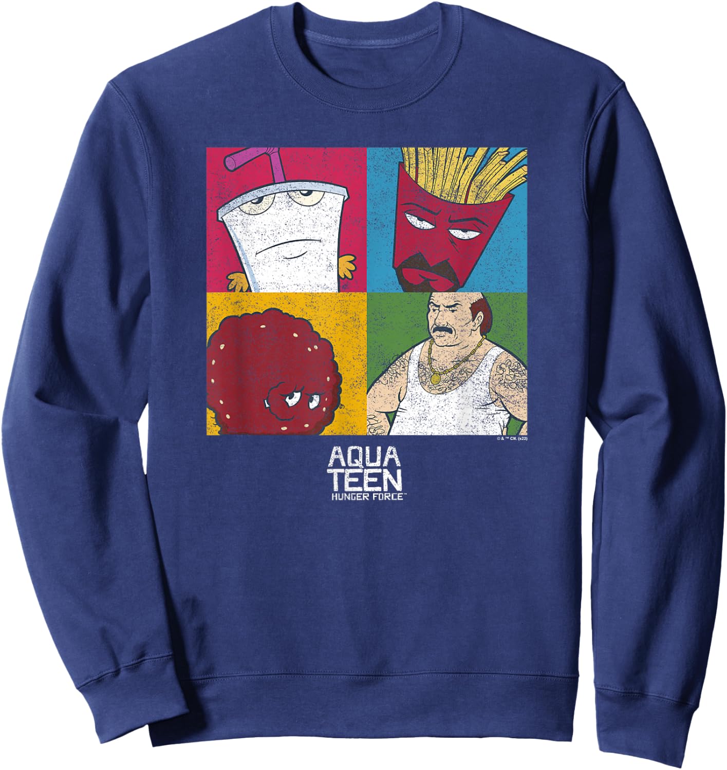 Aqua Teen Hunger Force Character Panels Sweatshirt - Sweatshirt | Navy