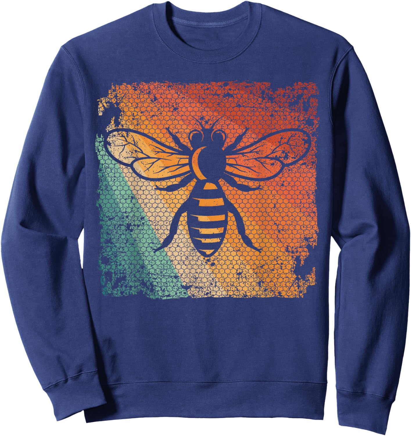 Funny Vintage Bee Designs Women Beekeeping Honey Bee Sweatshirt - Sweatshirt | Navy