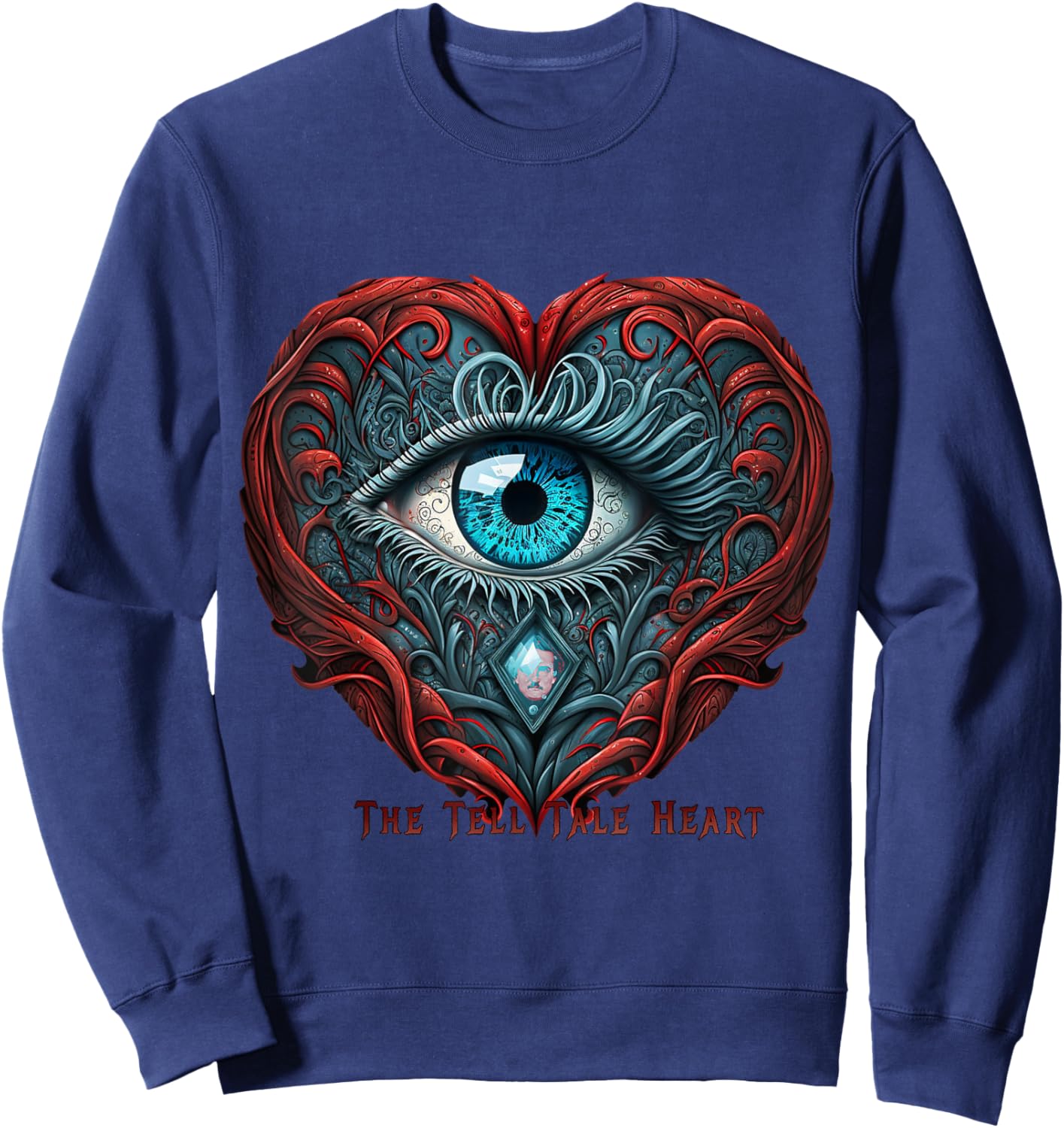 The Tell-Tale Heart by Edgar Allan Poe Sweatshirt - Sweatshirt | Navy