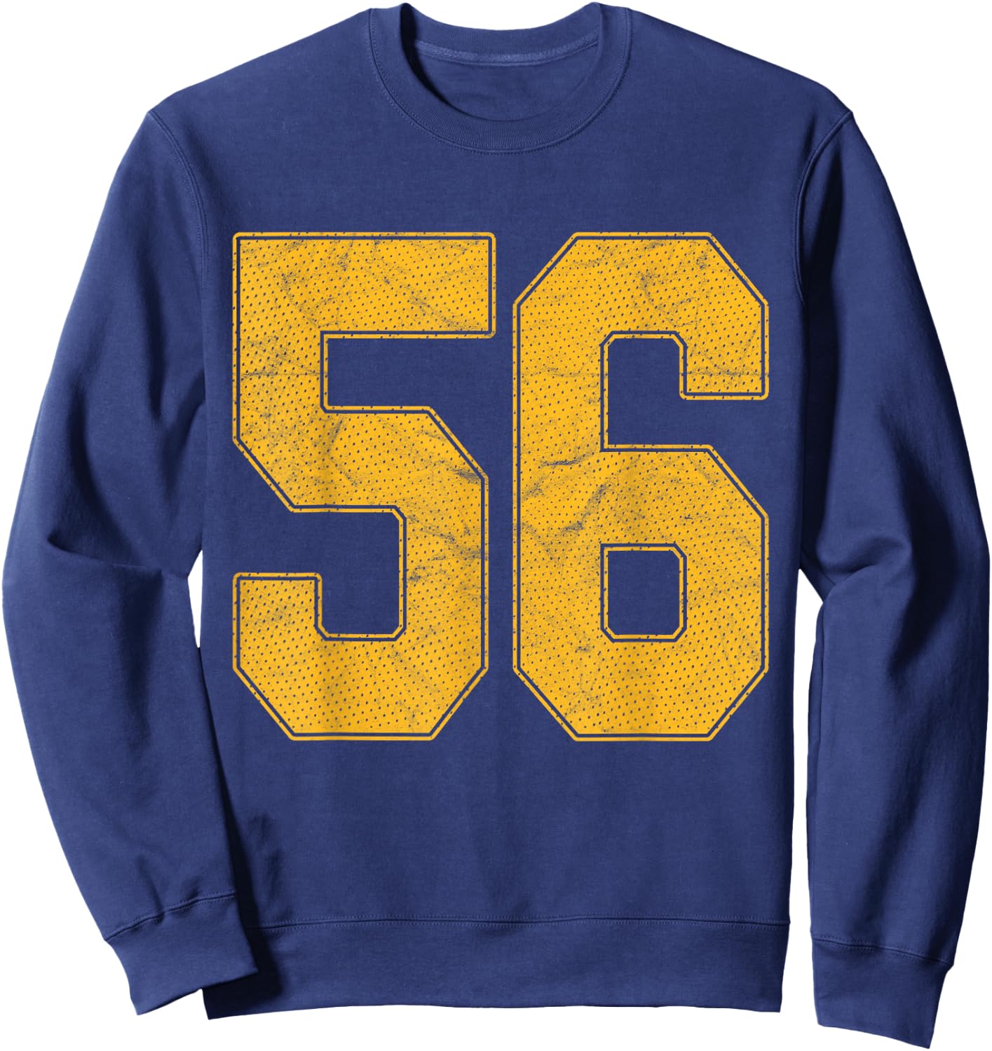 Number 56 Numbered Uniform Sports Team Jersey 56th Birthday Sweatshirt - Sweatshirt | Navy