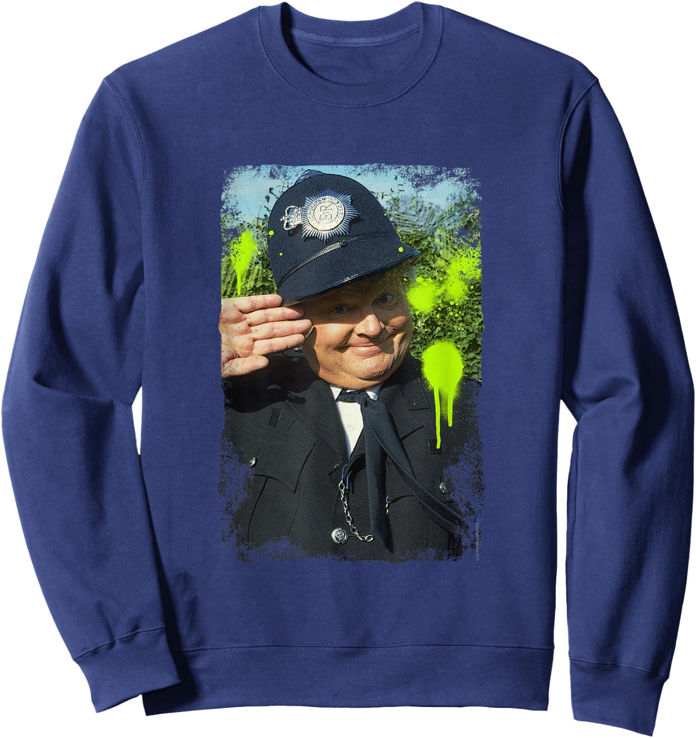 TV Times Comedian Benny Hill As Policeman 1989 Sweatshirt - Sweatshirt | Navy