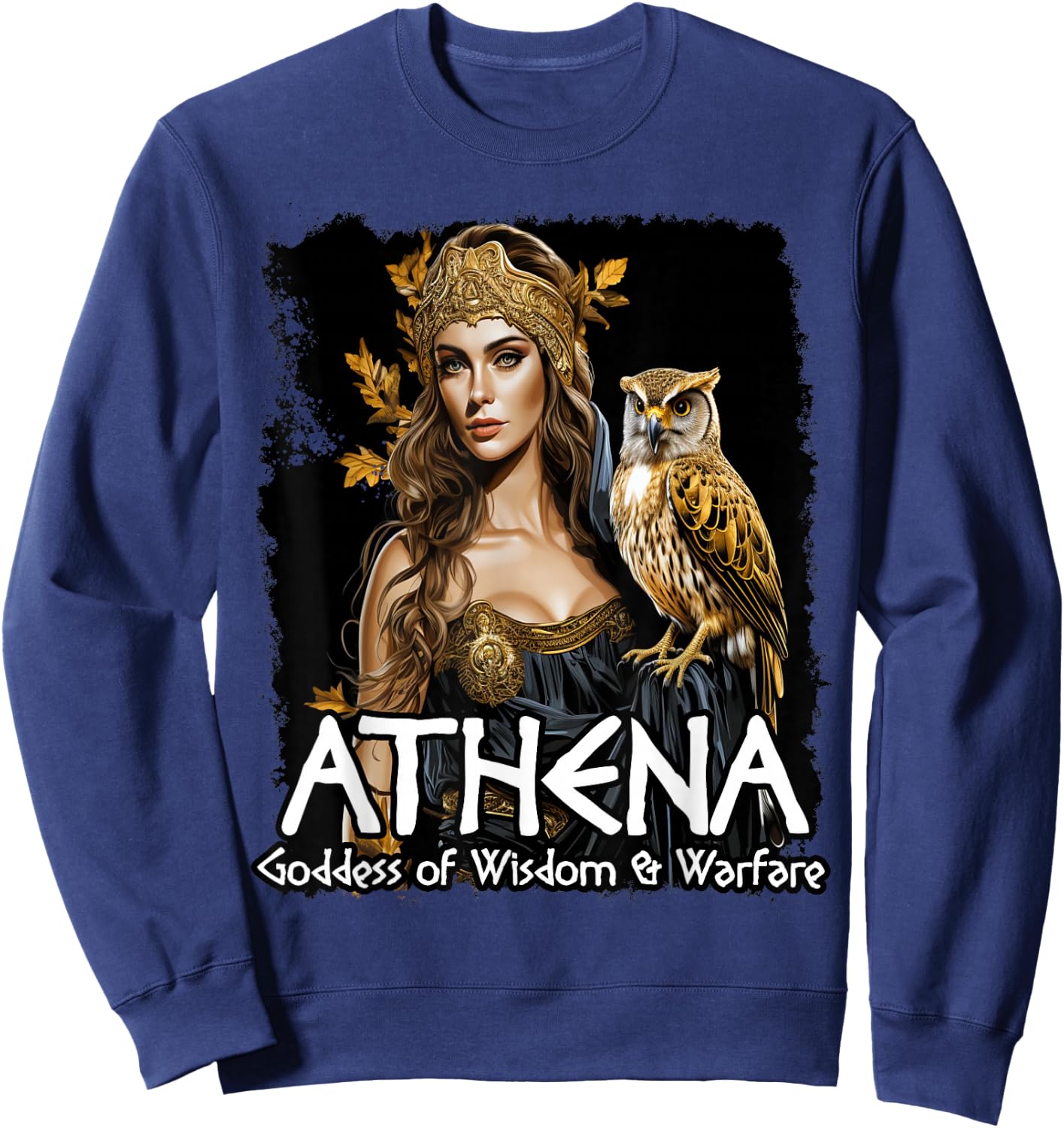 Athena Greek Mythology Sweatshirt - Sweatshirt | Navy